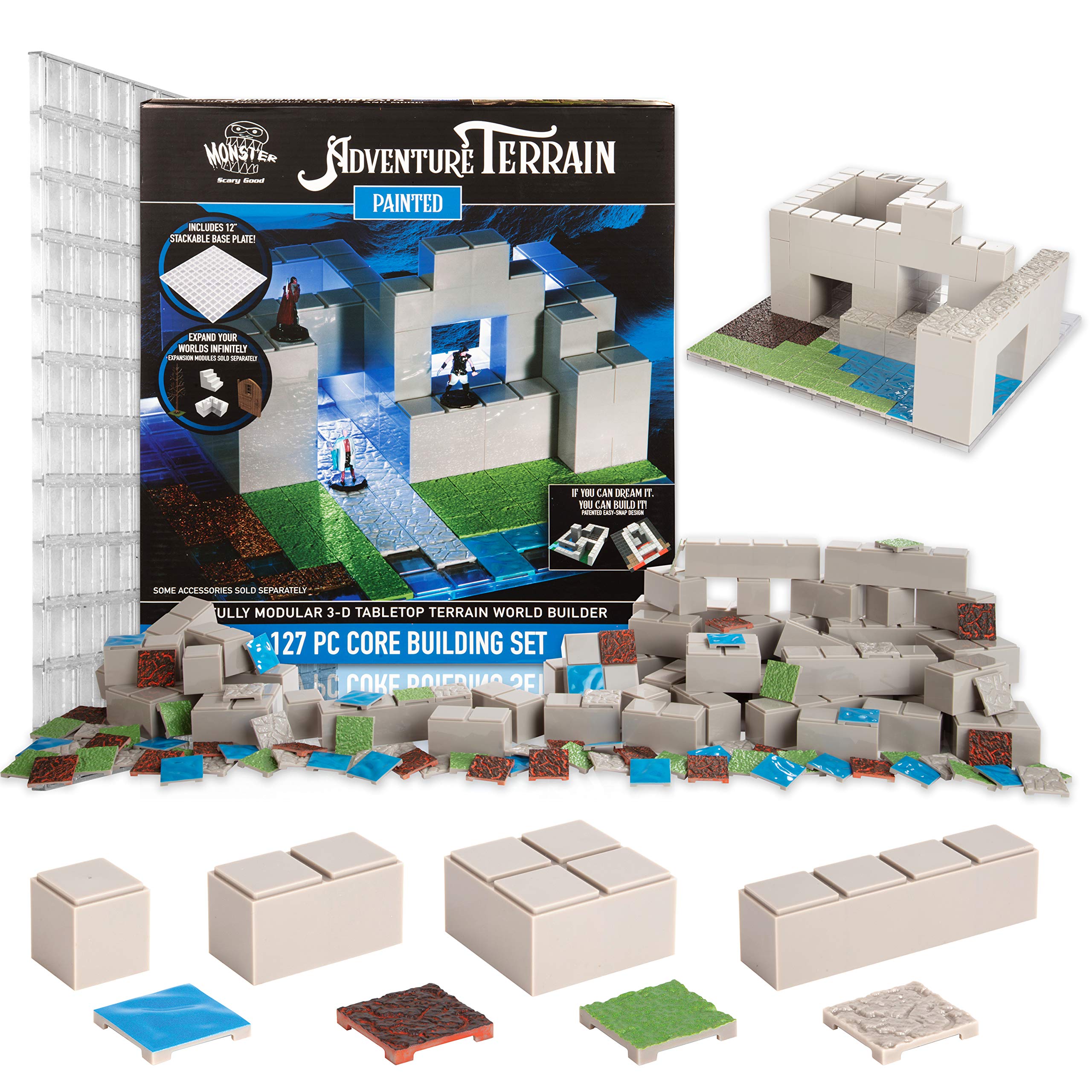 Buy Monster Adventure Terrain 127pc Core Building Set Fully Modular and Stackable 3D