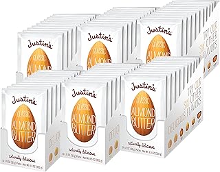 Justin's Classic Almond Butter Squeeze Packs, Only Two Ingredients, Gluten-Free, Non-GMO, Keto-Friendly, Responsibly Sourc...
