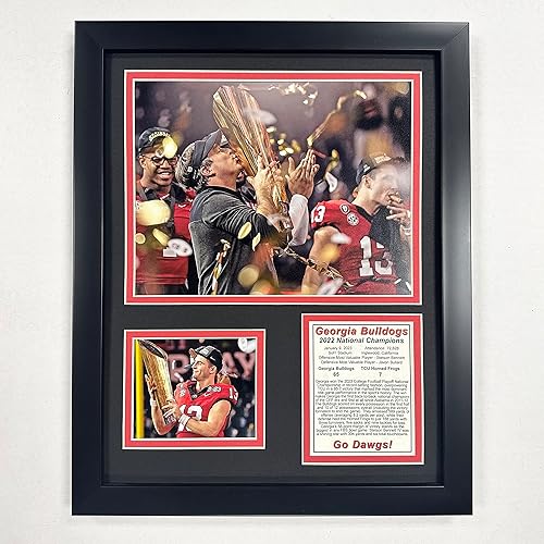 Legends Never Die Inc Georgia Bulldogs Campeones Nacionales CFP 2022 Collage de fotos enmarcado de 12 x 15 pulgadas odio