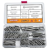 Vista 11 de M4 - Juego de tornillos de madera autorroscantes de cabeza plana 360 piezas, tornillos autorroscantes Phillips Drive con cabeza avellanada, acero al