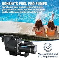 Doheny's 1.5 HP Inground Pool Pro Pump - Self-Priming 97 GPM, Quiet, Efficient, Stainless Steel Shaft, 115V/230V