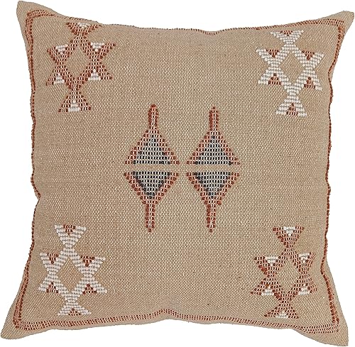 Trade Star Funda de almohada tejida a mano de Sabra lujosa funda de cojín de algodón para sala de estar para decoración del hogar