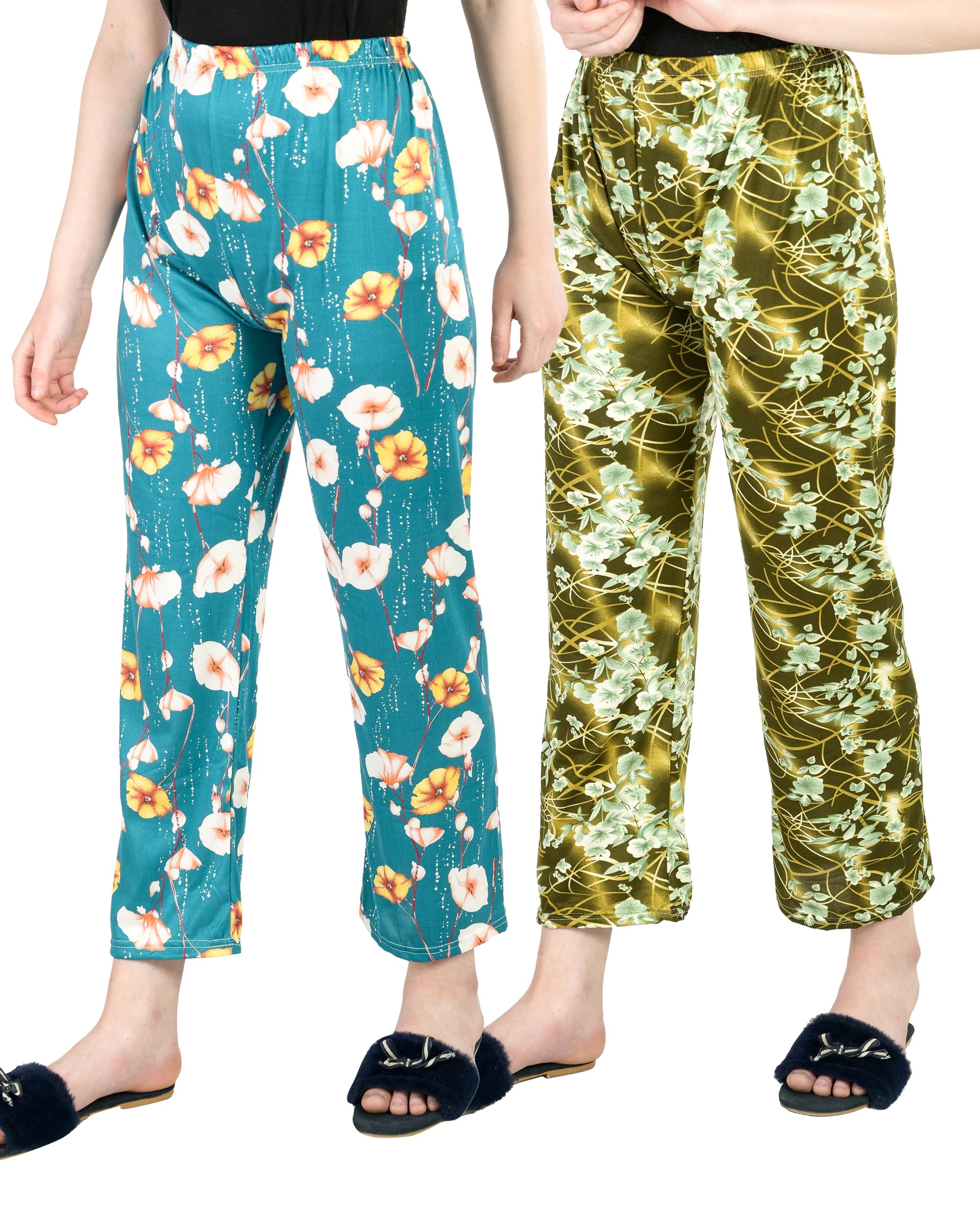ladywillington Womens Track Pant Lower Fully Stretchable Free Size Cotton Printed Lounge Wear Soft Cotton Night Wear/Pyjama for Women(Pack of 2Pcs),Prints May Vary (Assorted)-picture-14