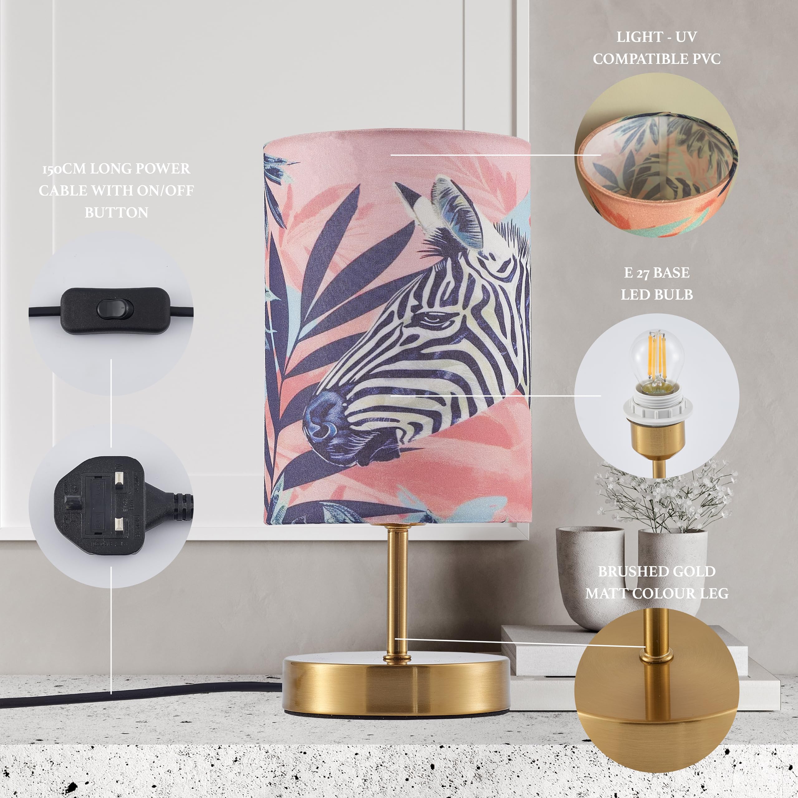 Onara Table Lamp for Bedroom Living Room, and Office, Home Decor Lamp with Designer Lampshade - Image 2