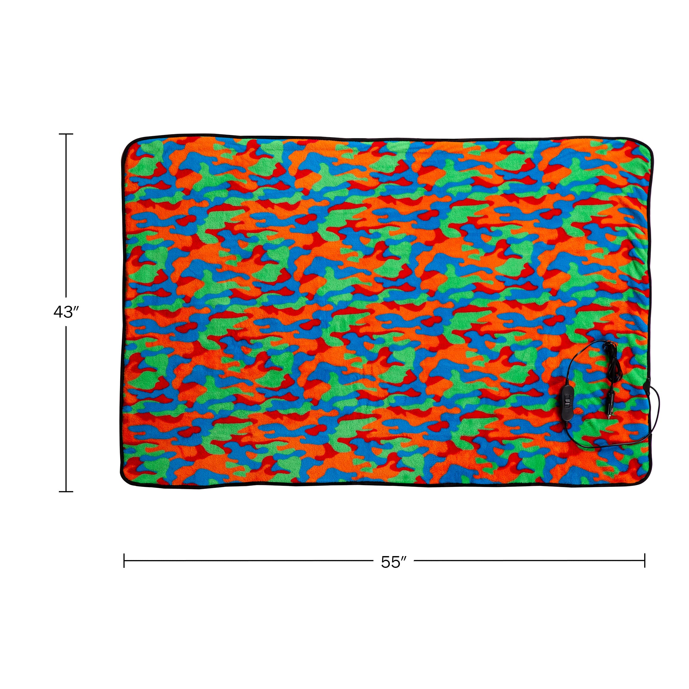 Heated Car Blanket - 12V Electric Travel Blanket for Car, Truck, SUV or RV - Portable Heated Throw for Road Trips, Camping or Winter Emergency Kit for Cold Weather Travel by Stalwart (Red Plaid): Multi-color Camo