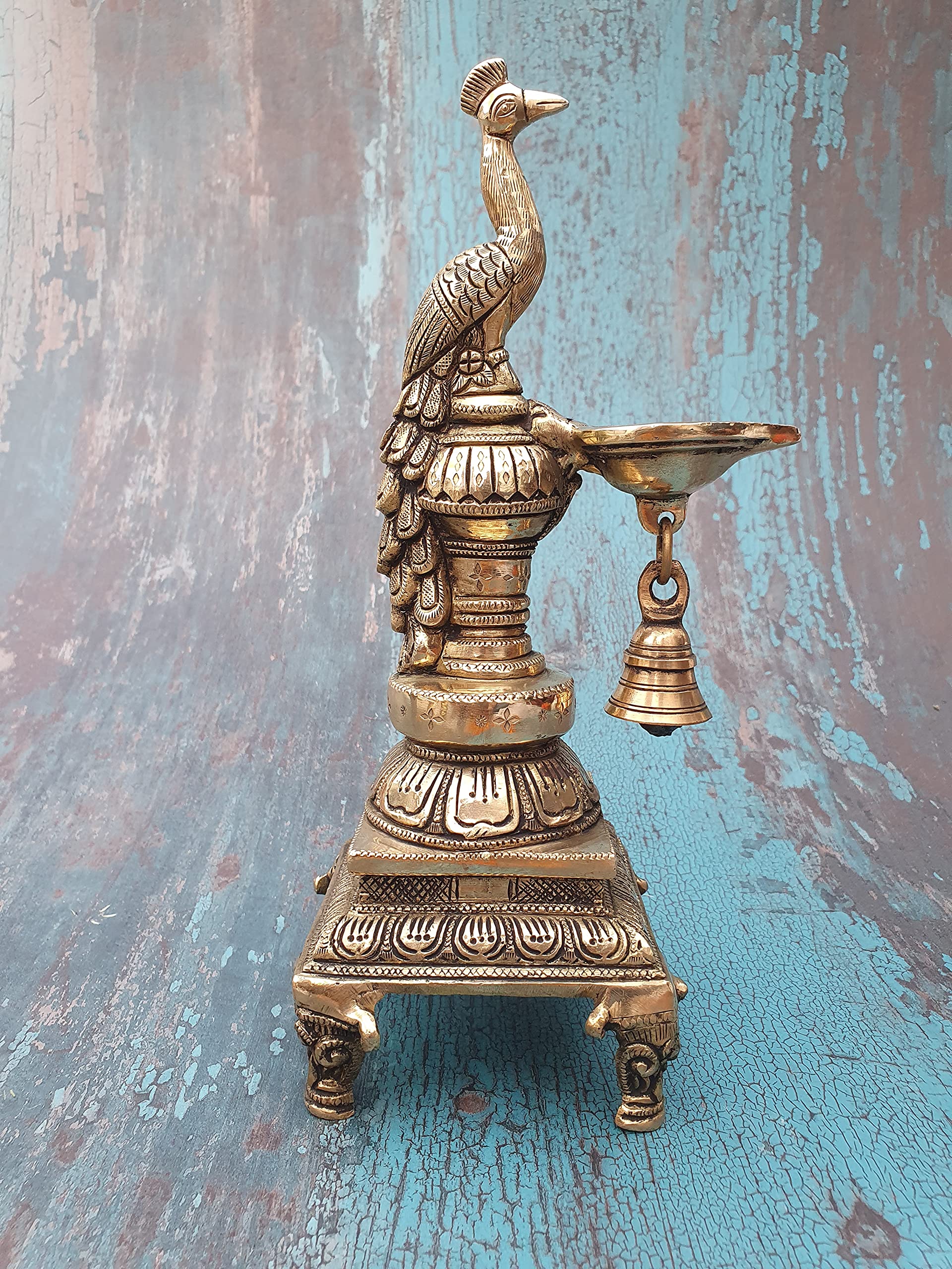 Mohan Jodero Peacock Deepak/Diya for Temple & Home Decoration