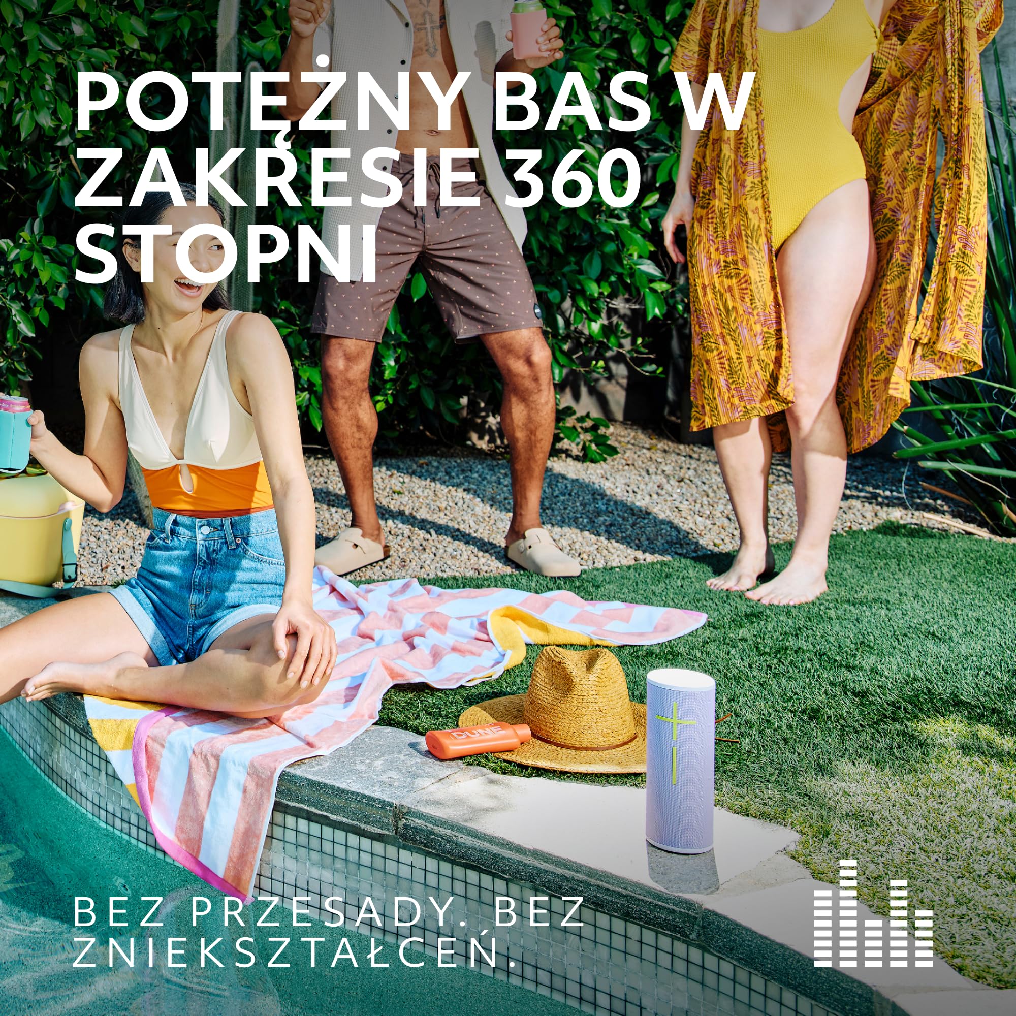 Ultimate Ears MEGABOOM 4, przenośny wodoodporny głośnik Bluetooth o 360-stopniowym zasięgu potężnego dźwięku, 20 godzin na baterii i ma zasięg do 45 m - Czarny