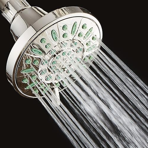 Miniatura 6 de AquaDance Cabezal de ducha antimicrobianoantiobstrucción de alta presión de 6 ajustes, protección de boquilla Microban contra el crecimiento de