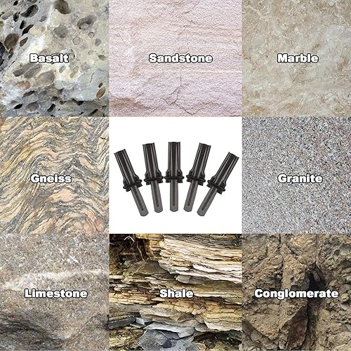 Miniatura 6 de HOZEON 12 cuñas de cuña y pluma, 5/8 pulgadas para hormigón, roca, piedra, divisor, mármol, herramientas manuales de granito