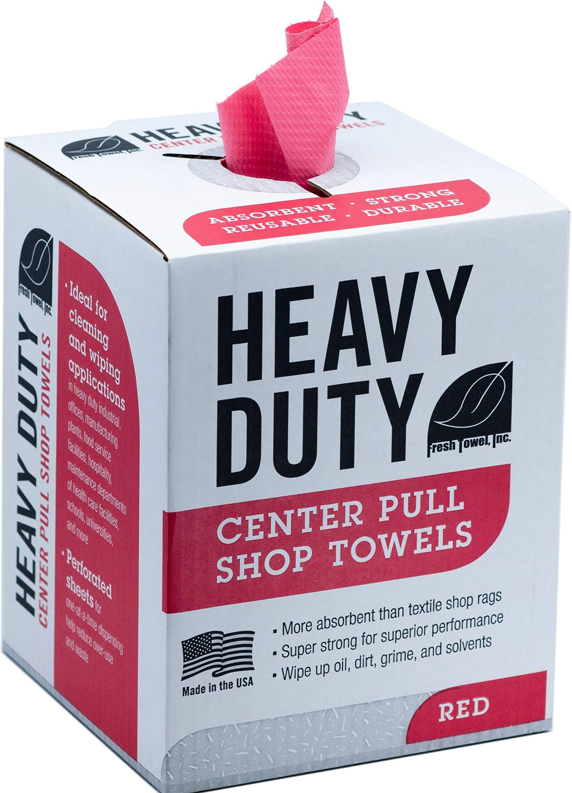 Fresh Towel Pop Up Box Of Medium Duty Cleaning Cloths - Disposable Blue Shop Towels, (1 Pop Up Box Of 160 Sheets) - 9 X 16.5 Inches Cloth Size