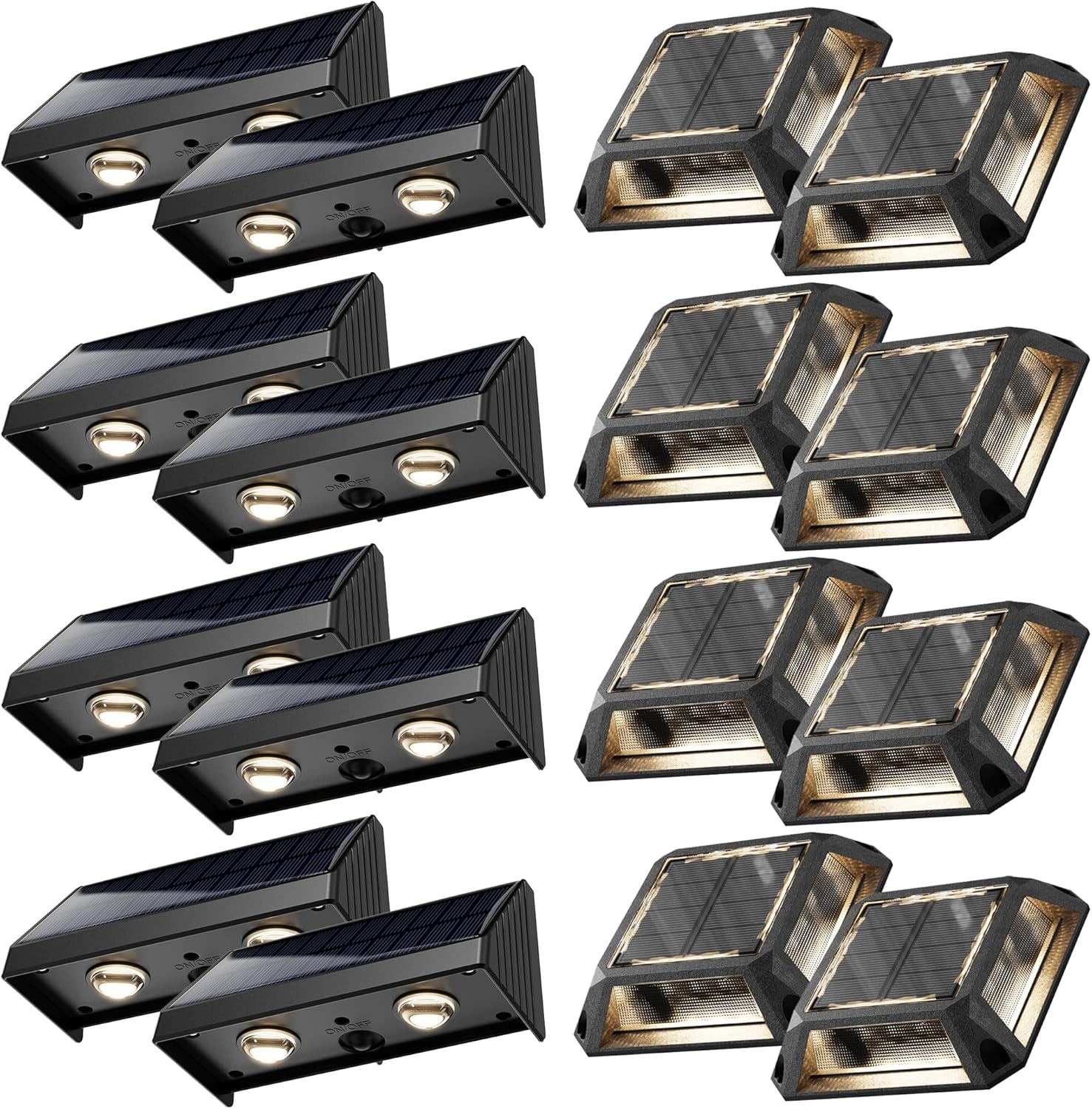 JACKYLED 50 Lumens Bright Fence Lights Outdoor Waterproof & Warm White