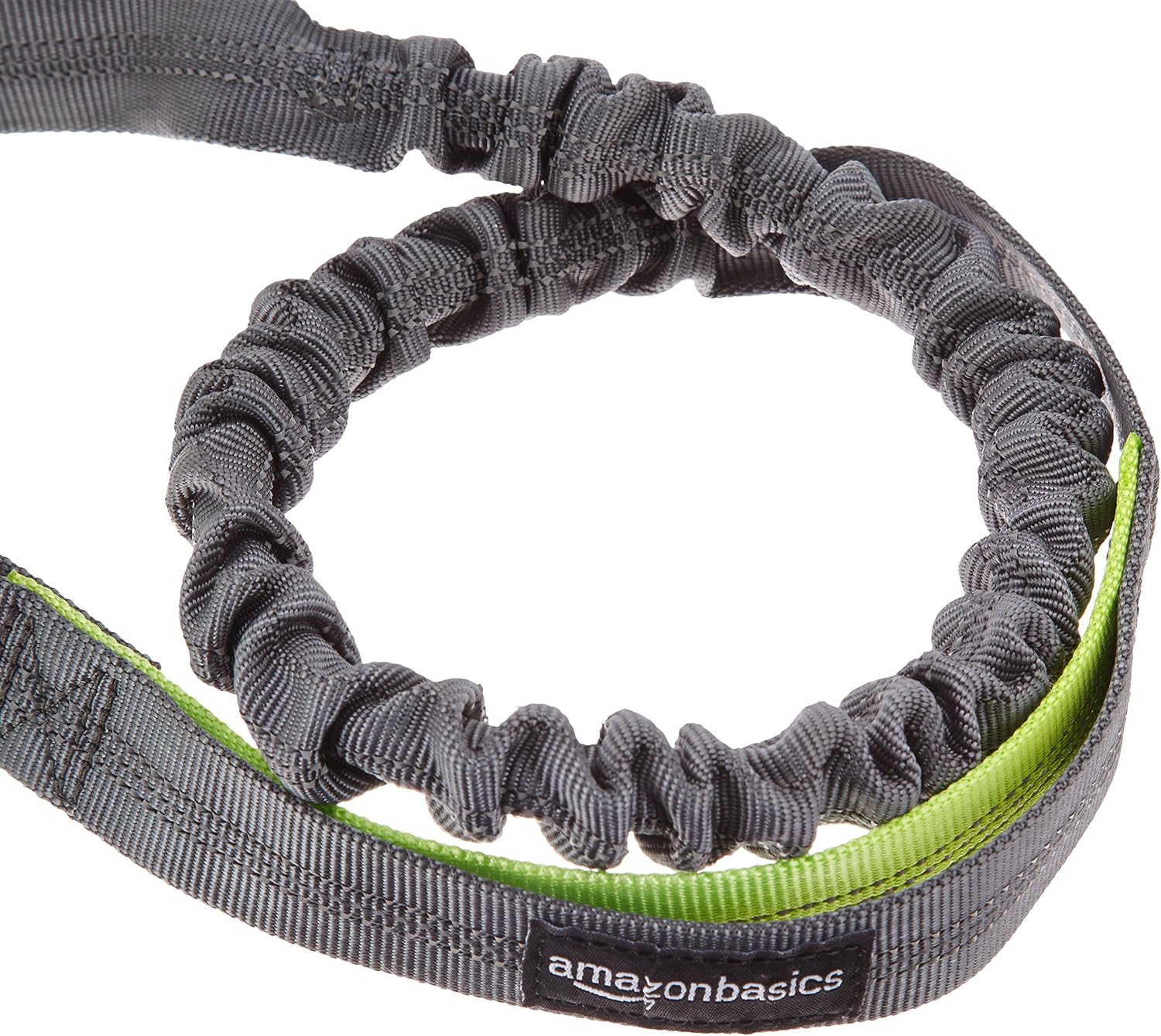 Amazon Basics Hands-Free Bungee Dog Leash, 4-Foot, Green