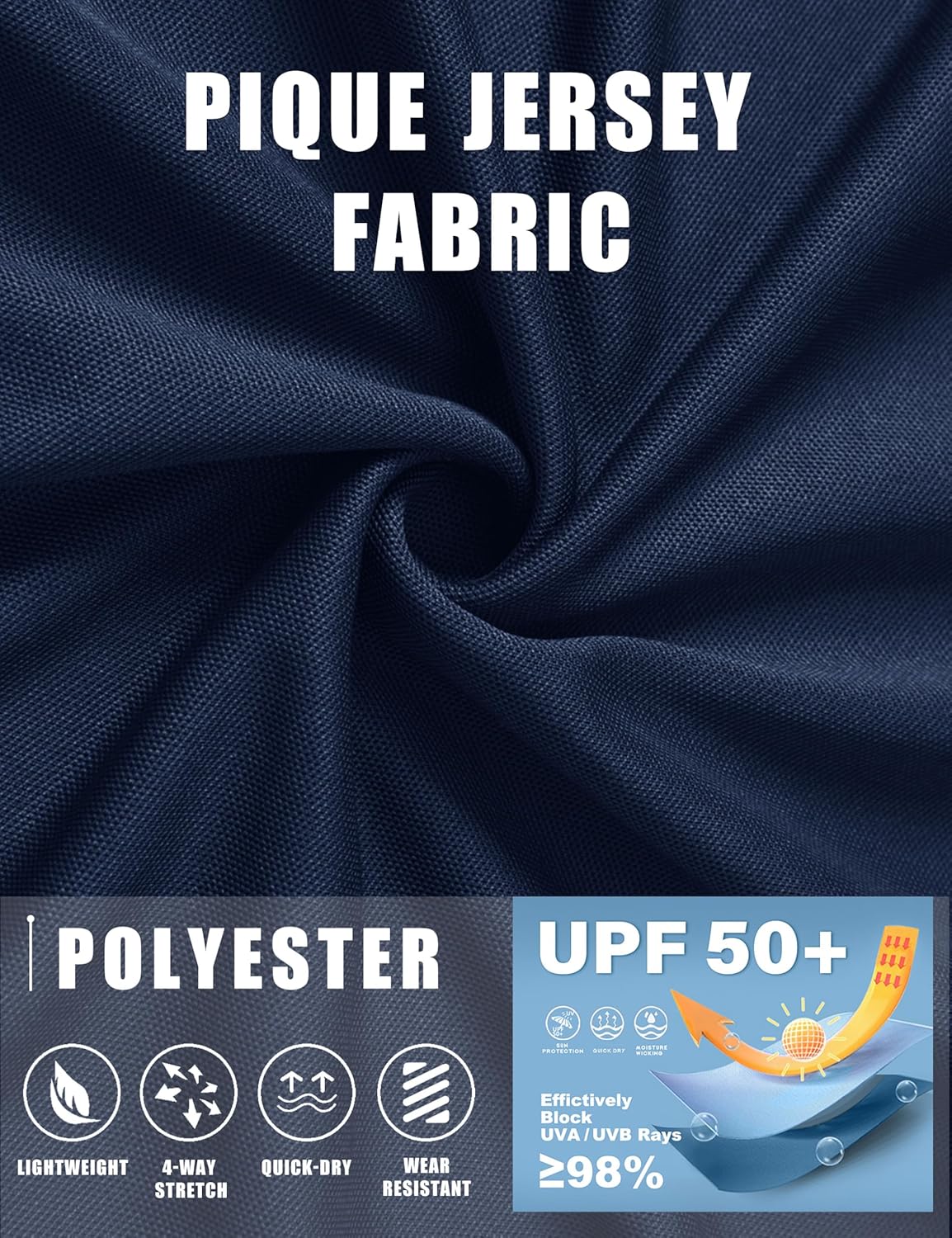 MAGCOMSEN Men's Polo Shirts Short Sleeve Quick Dry Performance Tactical Shirt UPF 50+ Work Golf Polos Collared Shirts - Image 6