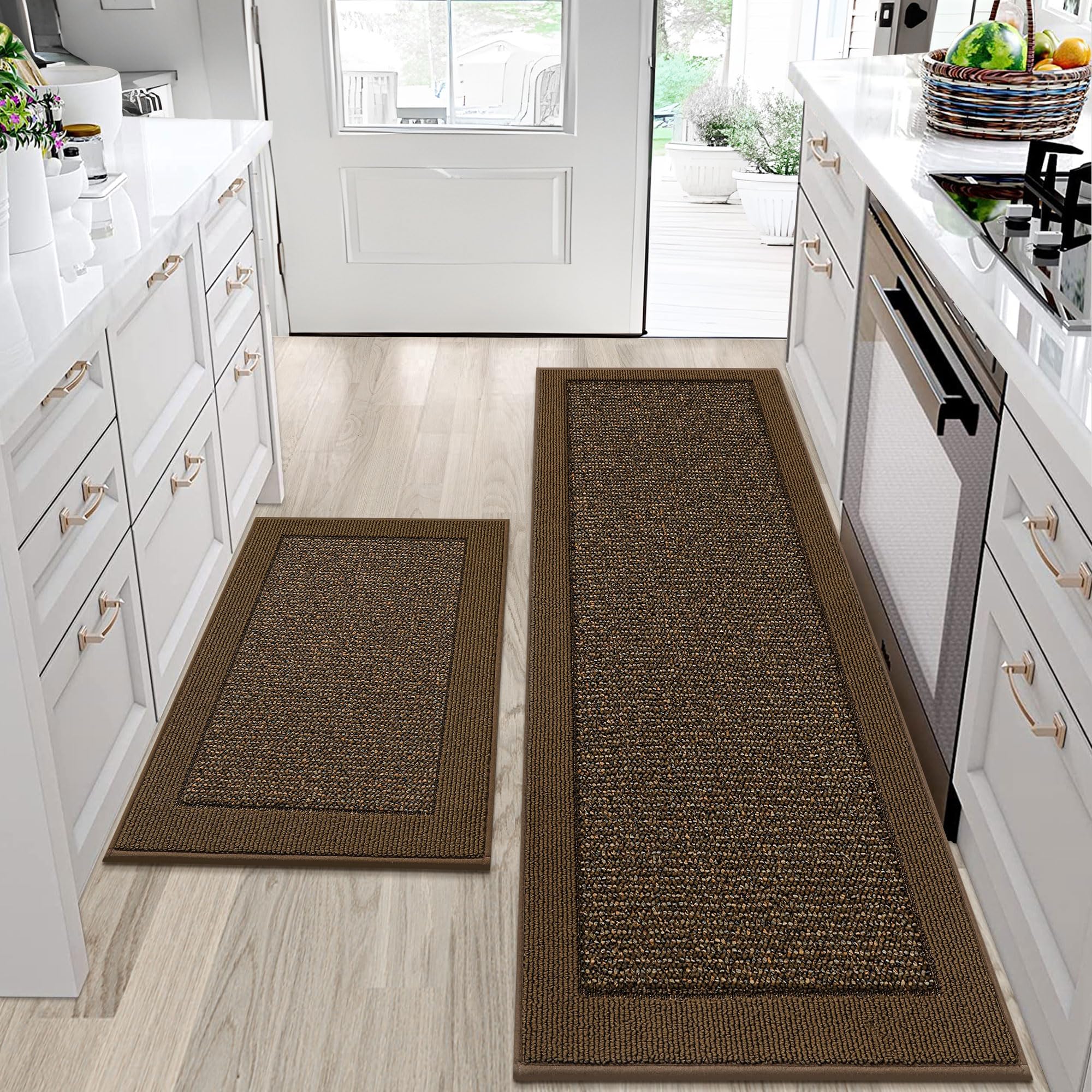 BEQHAUSE Kitchen Rugs and Mats Set of 2