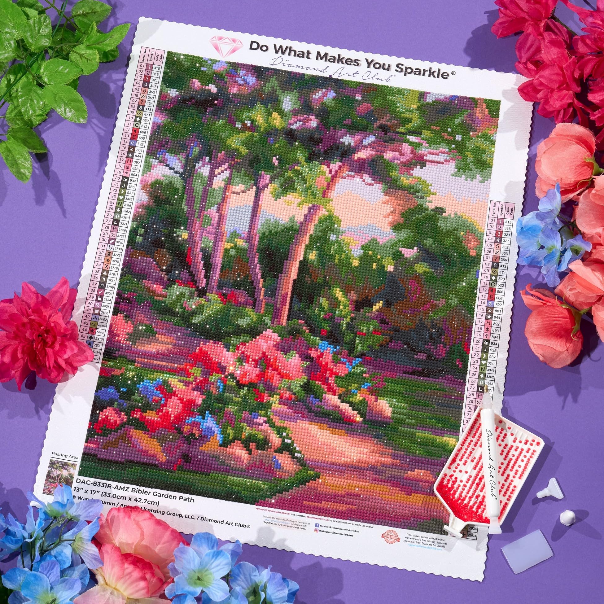Amazon.com: DIAMOND ART CLUB Bibler Garden Path Diamond Painting