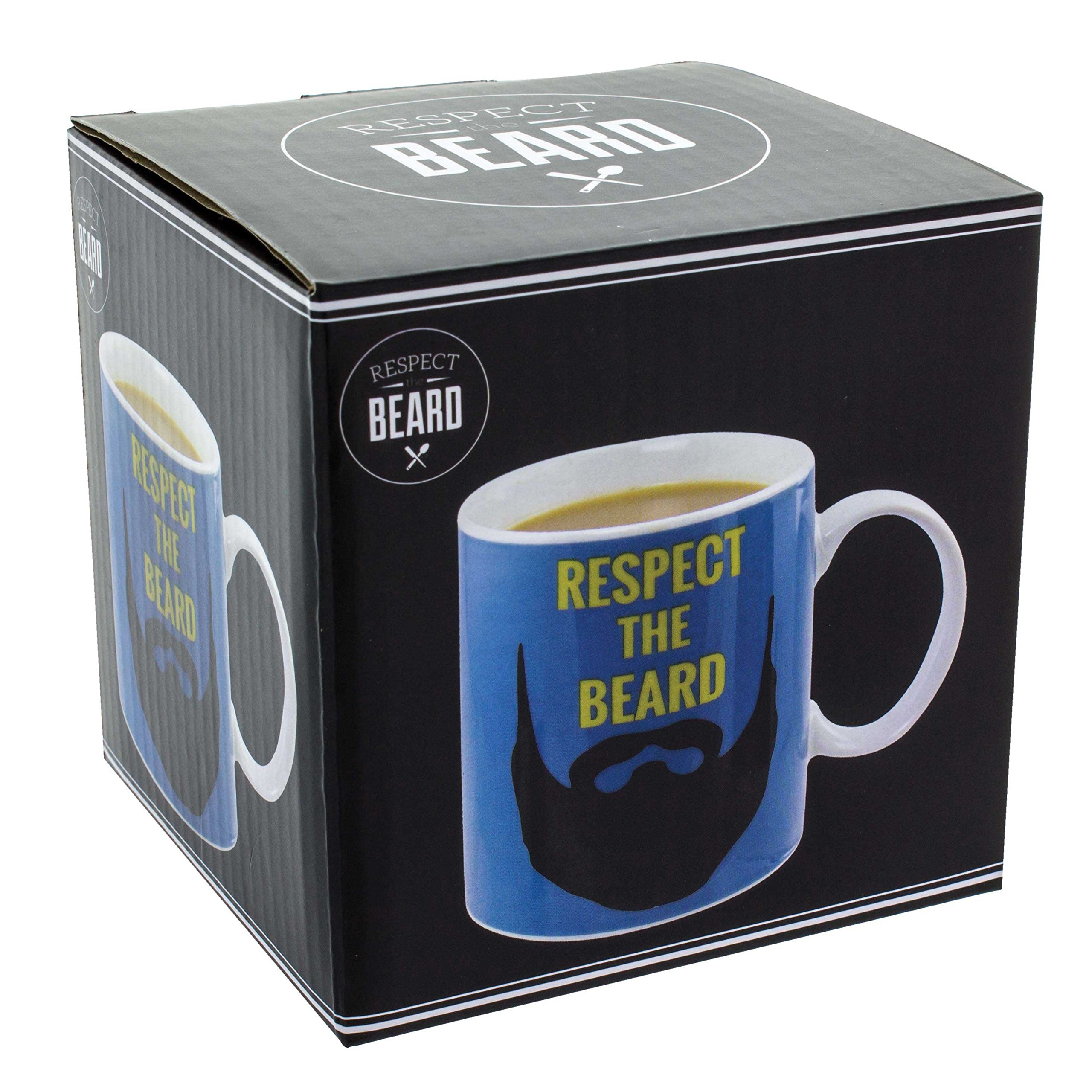 Funky Neuheit Respekt Bart Kaffee-Haferl Geschenk Box Paladone Strumpf Füller