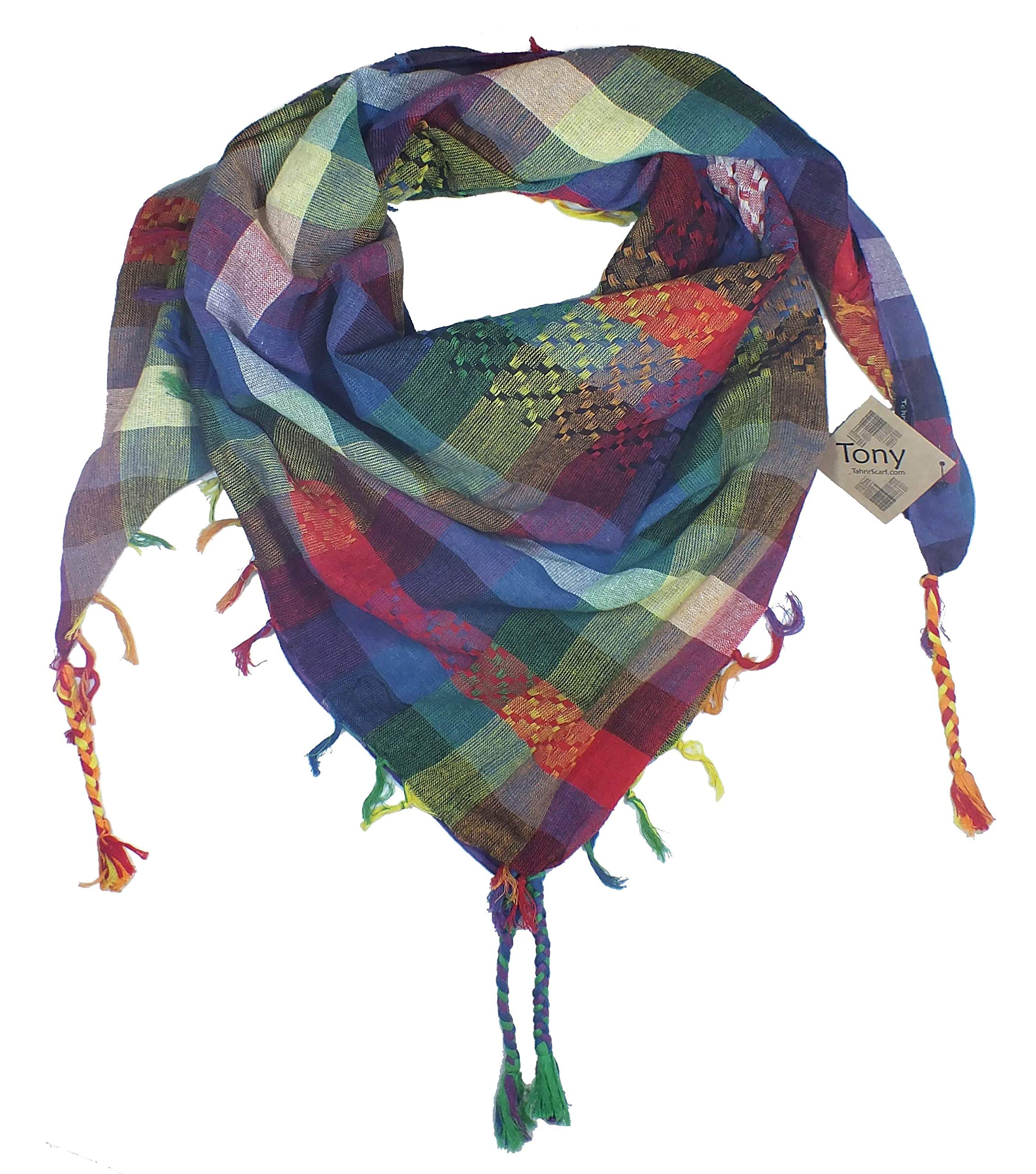 100% Cotton Shemagh Keffiyeh Scarf Wrap for Women and Men 3 Sizes and many color options