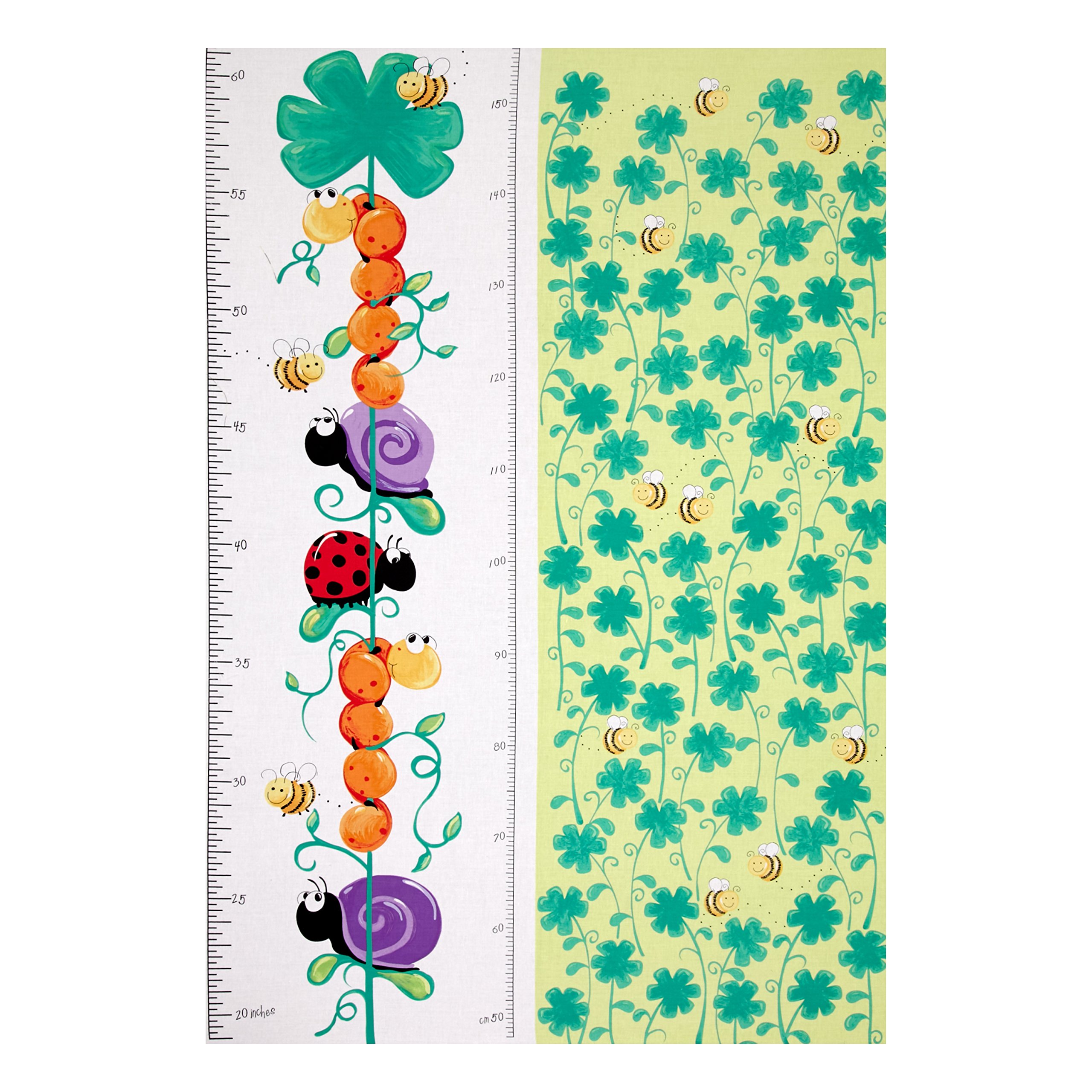 Susybee Leif the Caterpillar 30 In. Growth Chart Panel Multi Fabric