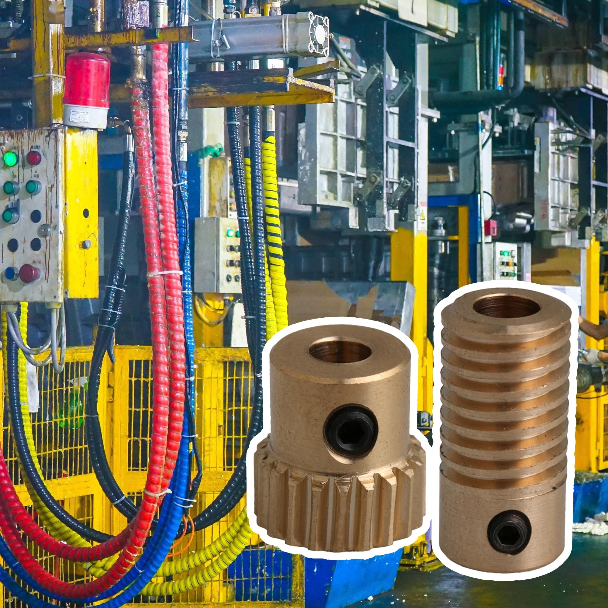 Brass Worm Gears - 20:1 Speed Ratio -6