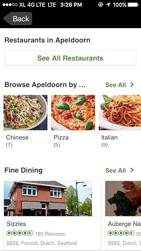 Restaurants in Apeldoorn, Netherlands!