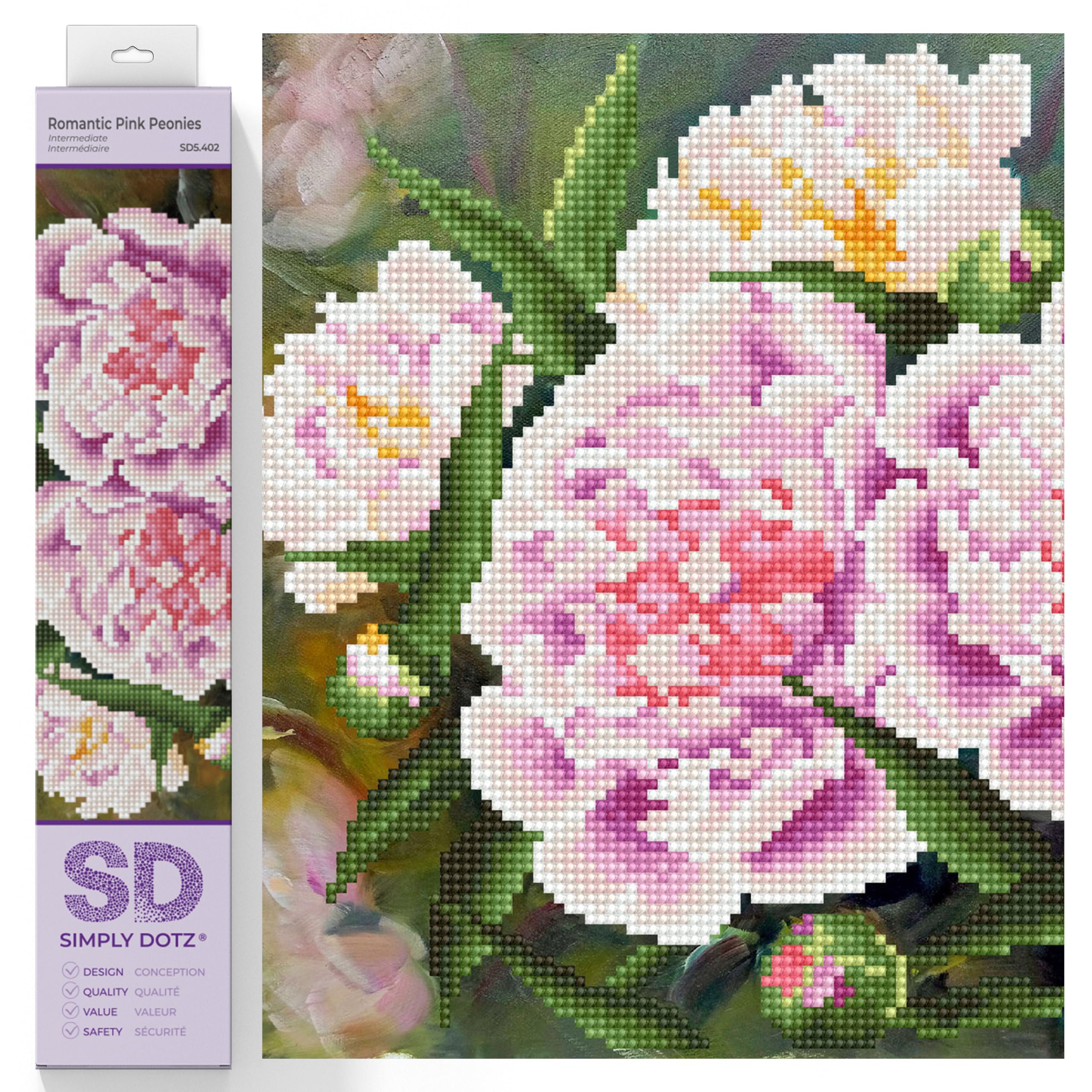 Amazon.com: DIAMOND DOTZ Romantic Pink Peonies Diamond Painting