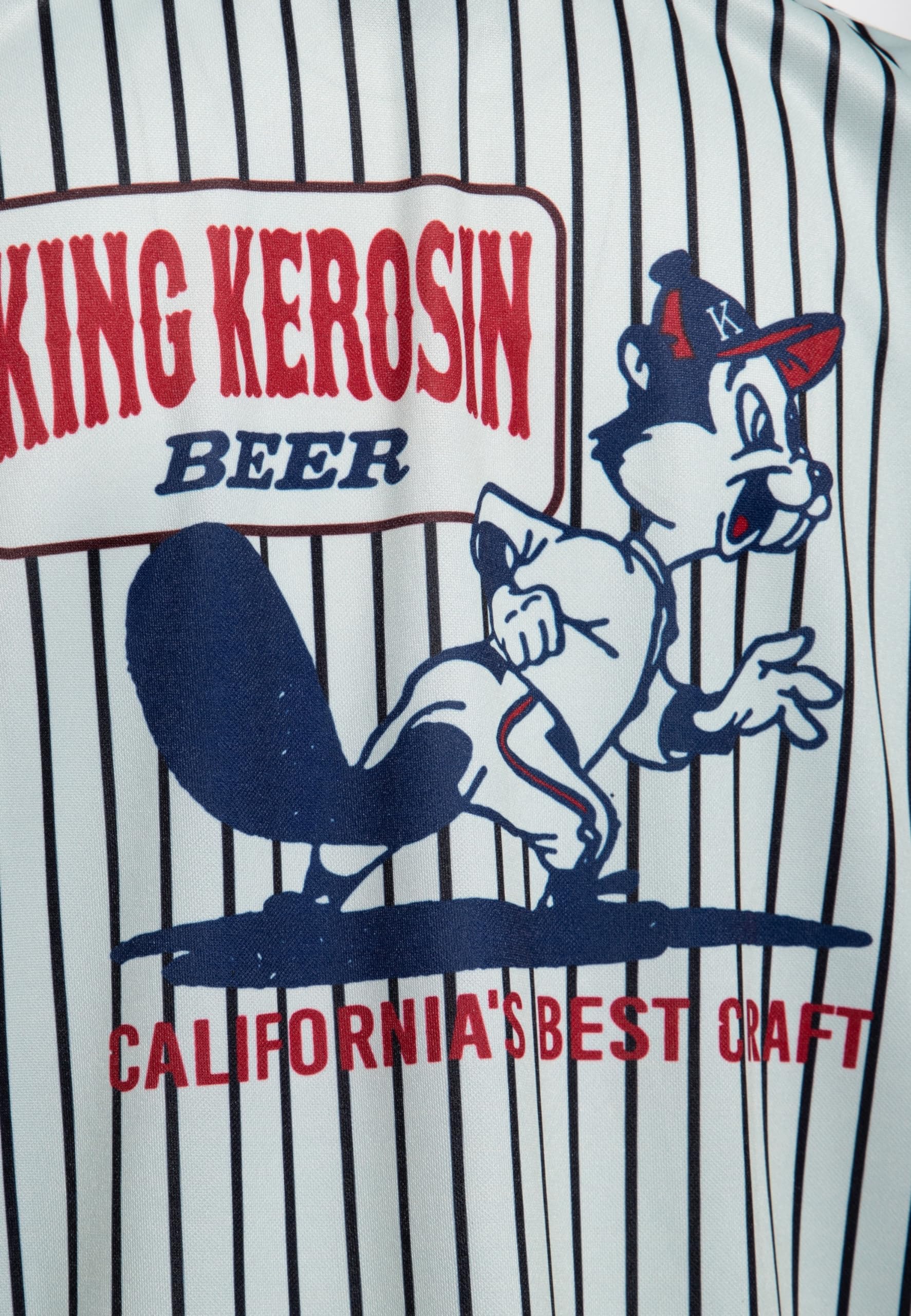 King Kerosin Herren Baseball Shirt Baseballhemd Baseball Trikot Beer Los Angeles Rockabilly 50s California Beer