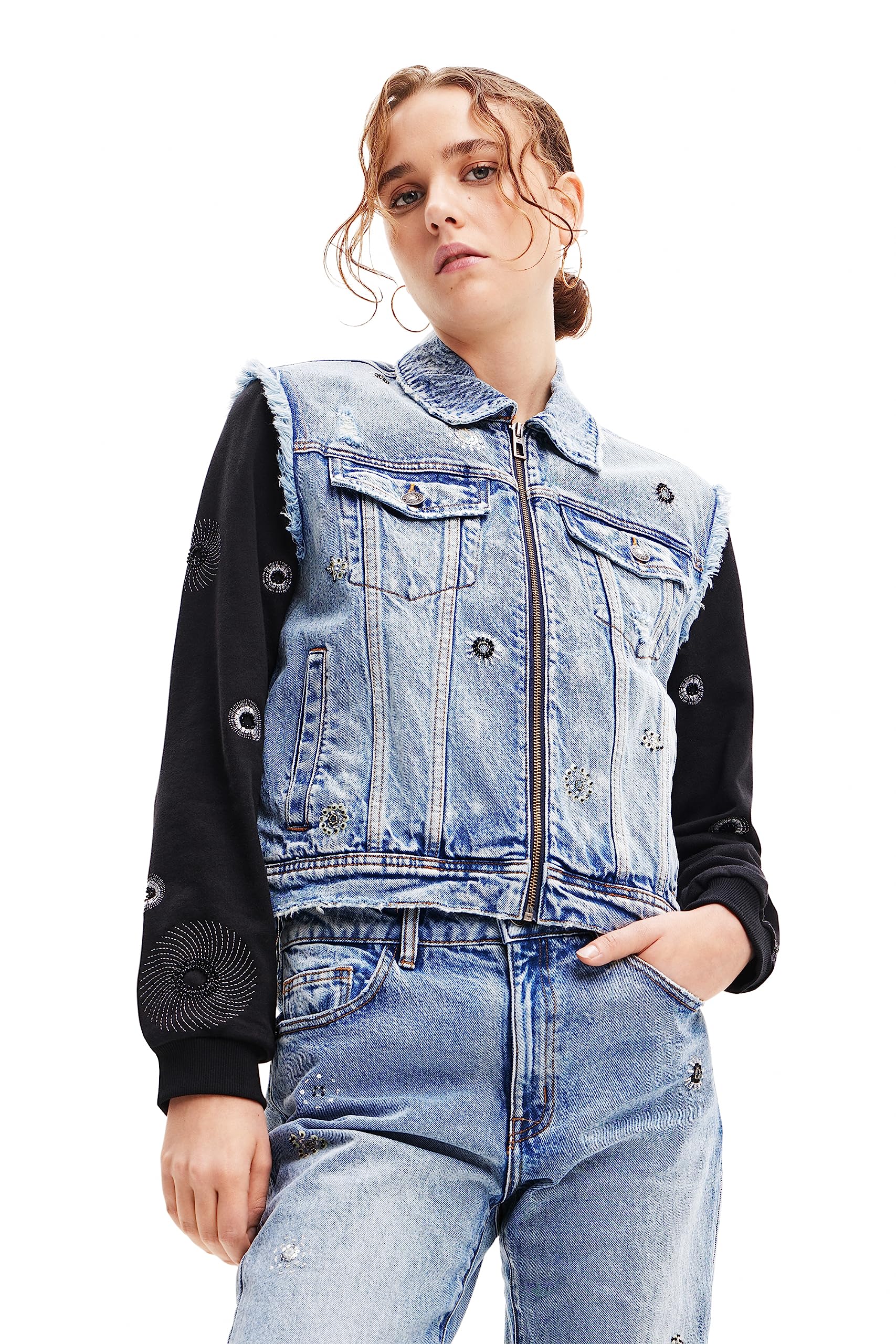 Desigual JACKET_ZENKIU, 5053 DENIM MEDIUM WASH, S