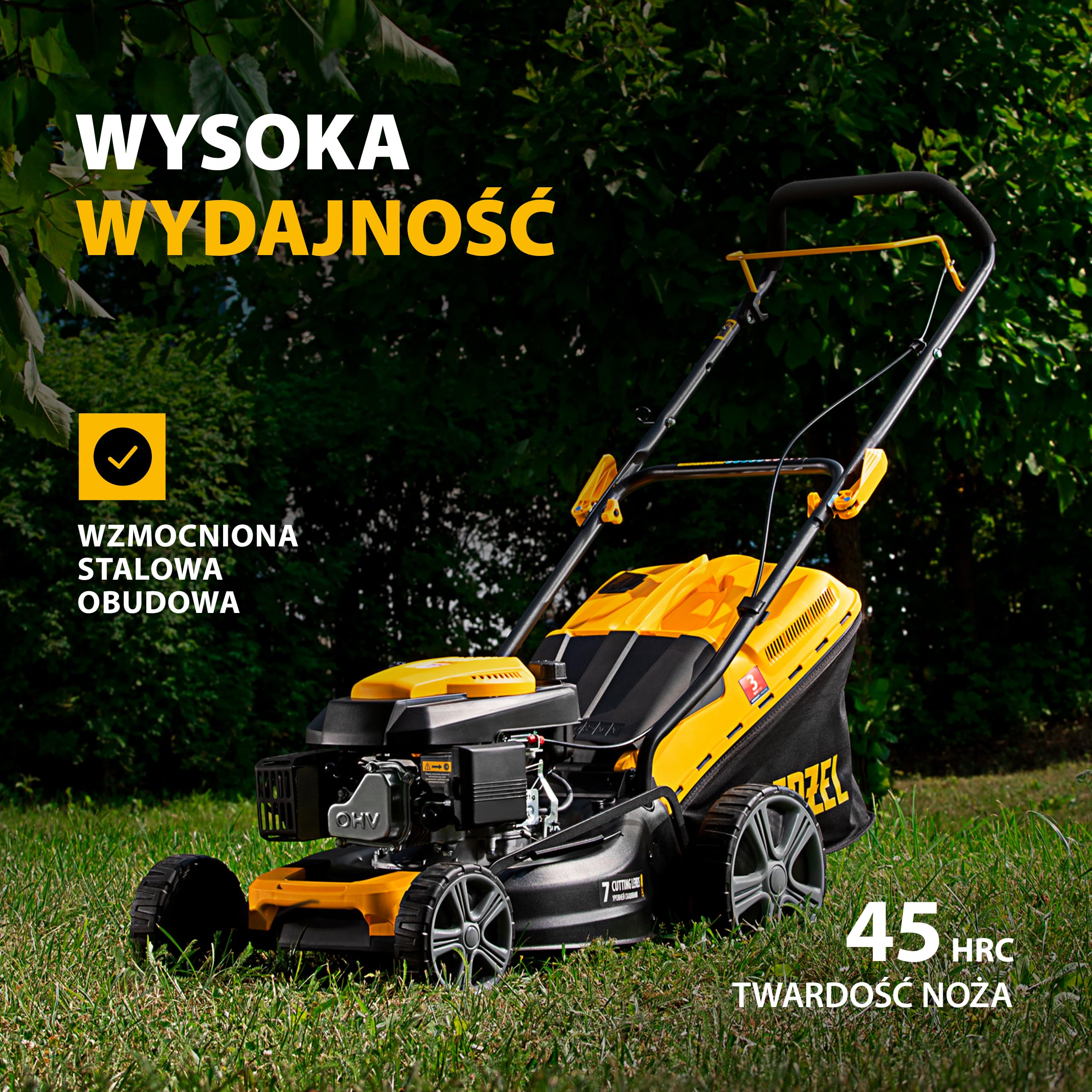 Kosa Spalinowa, Kosiarka, Podkaszarka do Trawy, 146 cm3, 50 l - Denzel