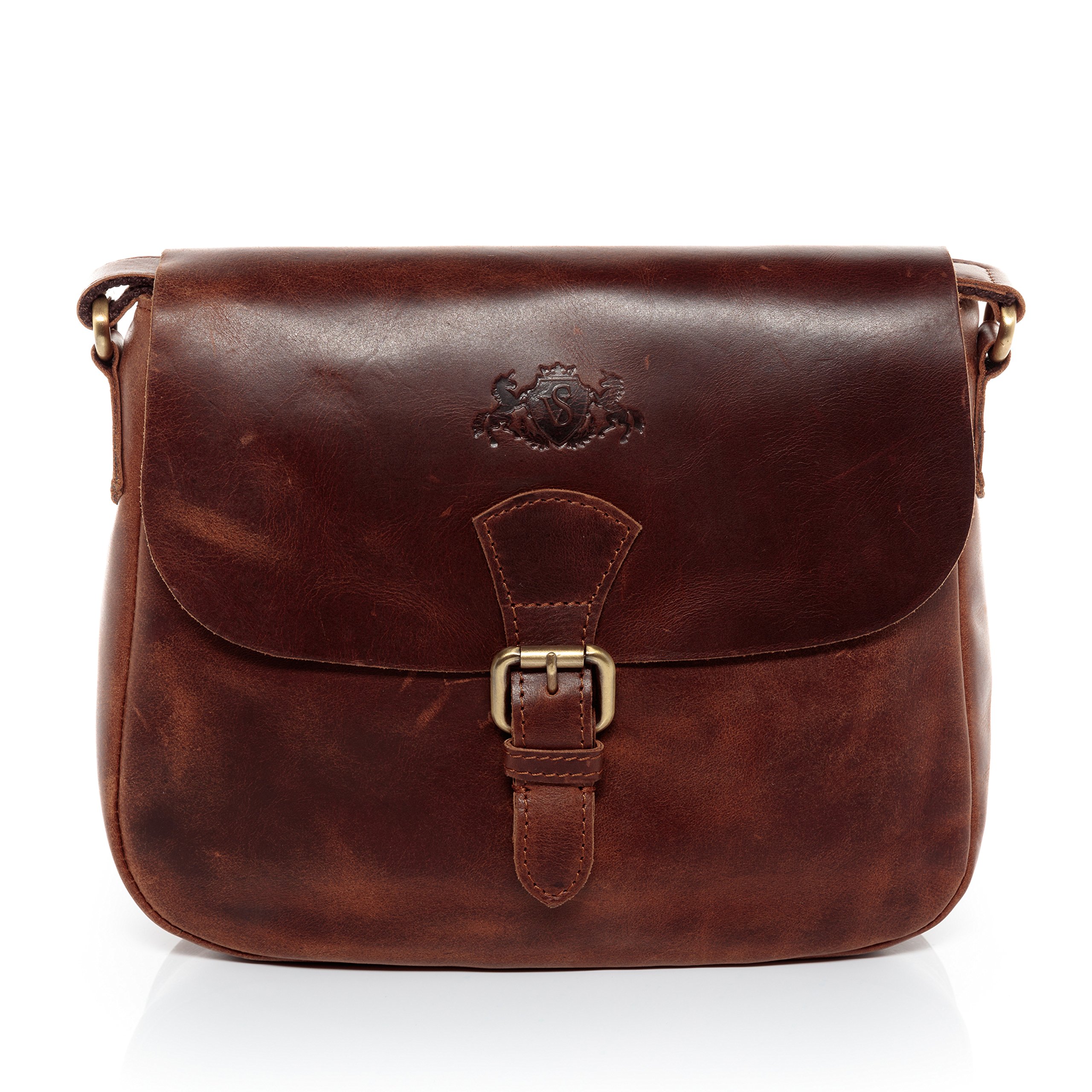 SID & VAIN® borsa a spalla vera pelle vintage YALE piccolo tracolla donna prodotto artigianale