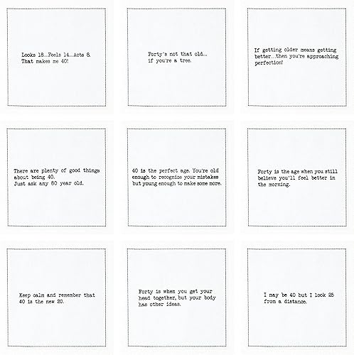 Miniatura 2 de Five Star - Divertidas citas de 40 cumpleaños  Servilletas de cóctel de algodón blanco  50 servilletas desechables de lujo con citas de bar