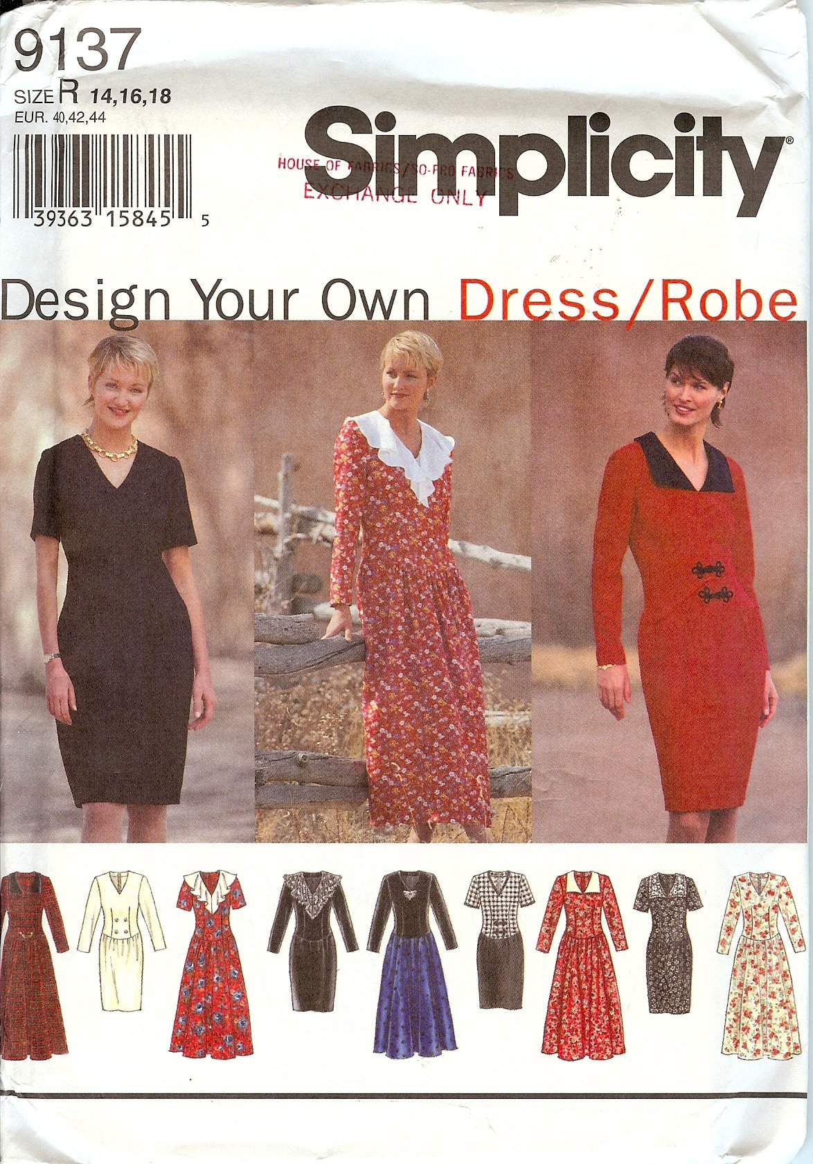 Simplicity 9137 Concevez votre propre robe unique reflet de soi