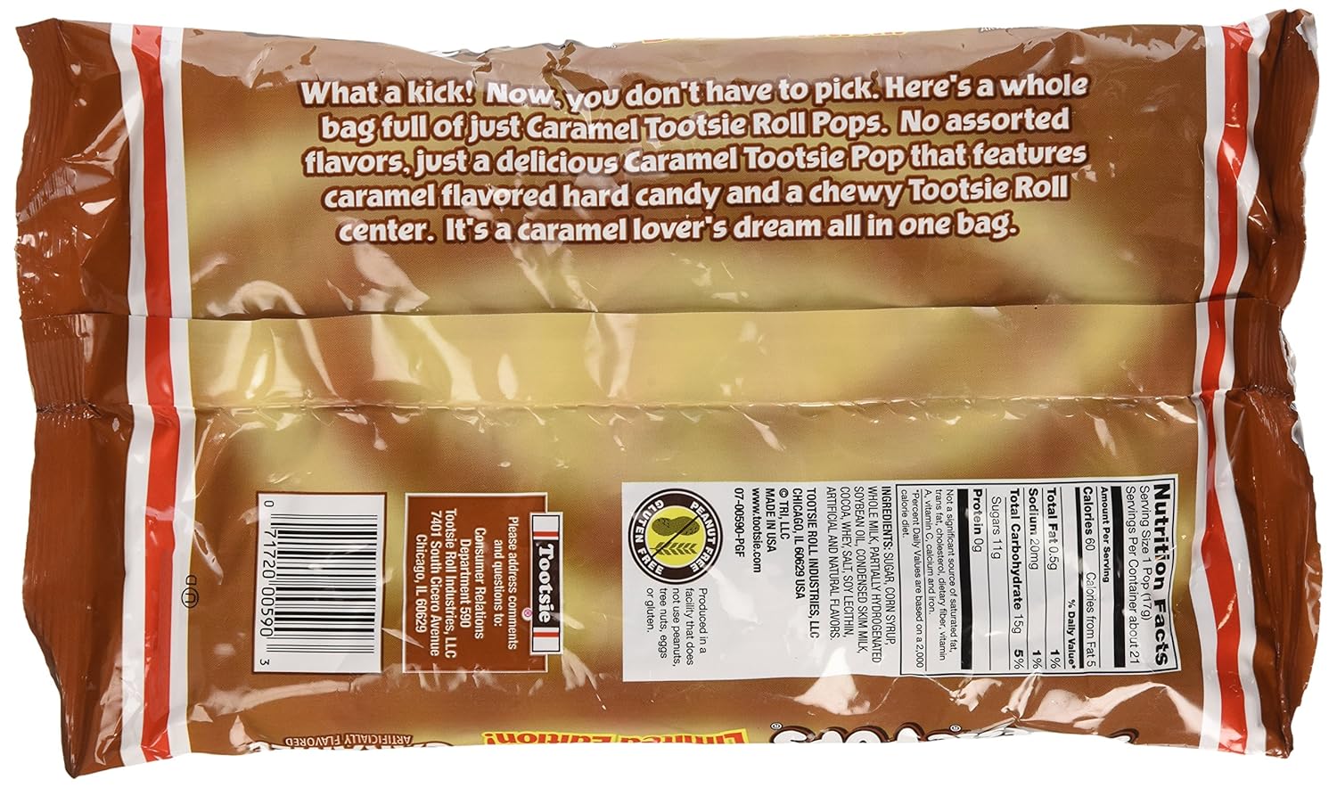 Tootsie POPS Limited Edition Caramel Lollipops 12.6 oz (Pack of 2) 42 TOTAL POPS