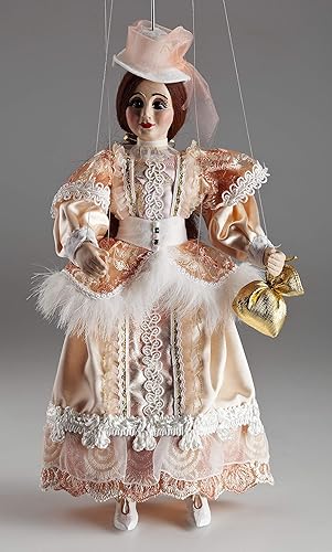 Miniatura 7 de Marionetas checas, marioneta rosa condesa  marioneta tallada a mano y pintada a mano, magníficamente disfrazada, fundida, ideal para coleccionistas