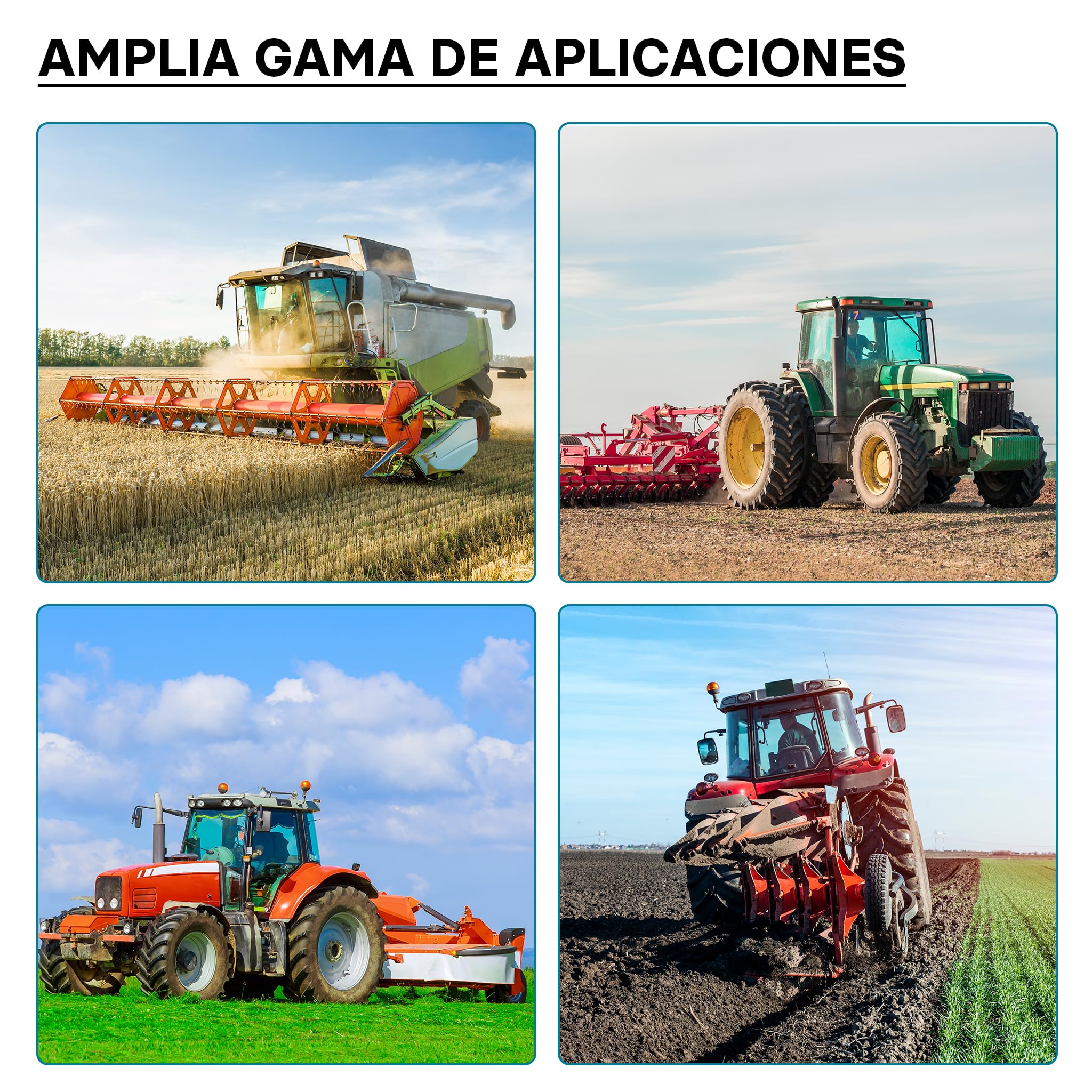 WilTec Toma de Fuerza, PTO 175 mm Casquillo Eje Estriado 1 3/4" 6 Eje de Salida 8-32x38x6 Tractor