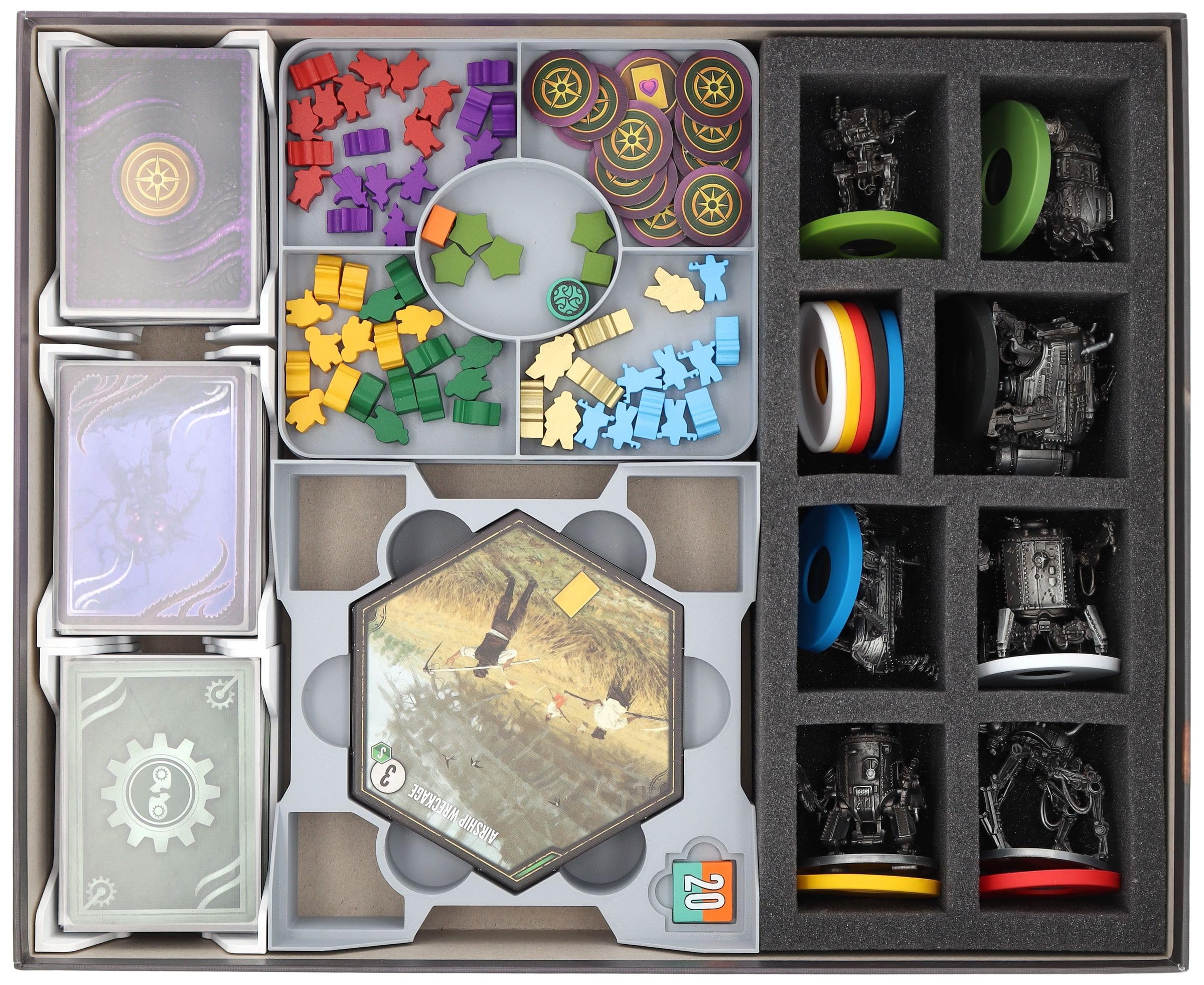 Feldherr Organiseur avec insert en mousse compatible avec Expeditions - Espace pour jeu de base + extension - Rangement pour matériel de jeu, protection pour miniatures