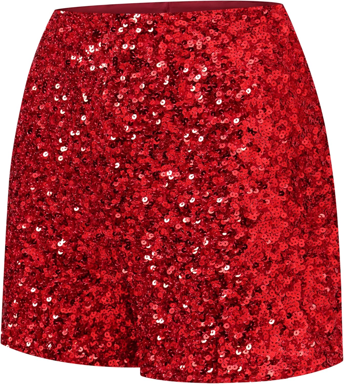OThread & Co. Women's Sparkly Sequin Shorts Stretchy Night Out Party Shorts - Image 2