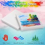 Mini Canvases for Painting - 10PCS 5x5In Bulk Profile Small Square Canvases - 100% Cotton Mini Stretch Canvas for Children's Painting Art Supplies, School Home Decorating Projects