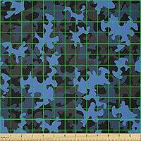 Vista 453 de Ambesonne Tela de Fiesta Popstar por Yarda, Estilo de Dibujos Animados Garabatos Dibujados a Mano Tema Musical Impresión de Arte Lineal, Tela