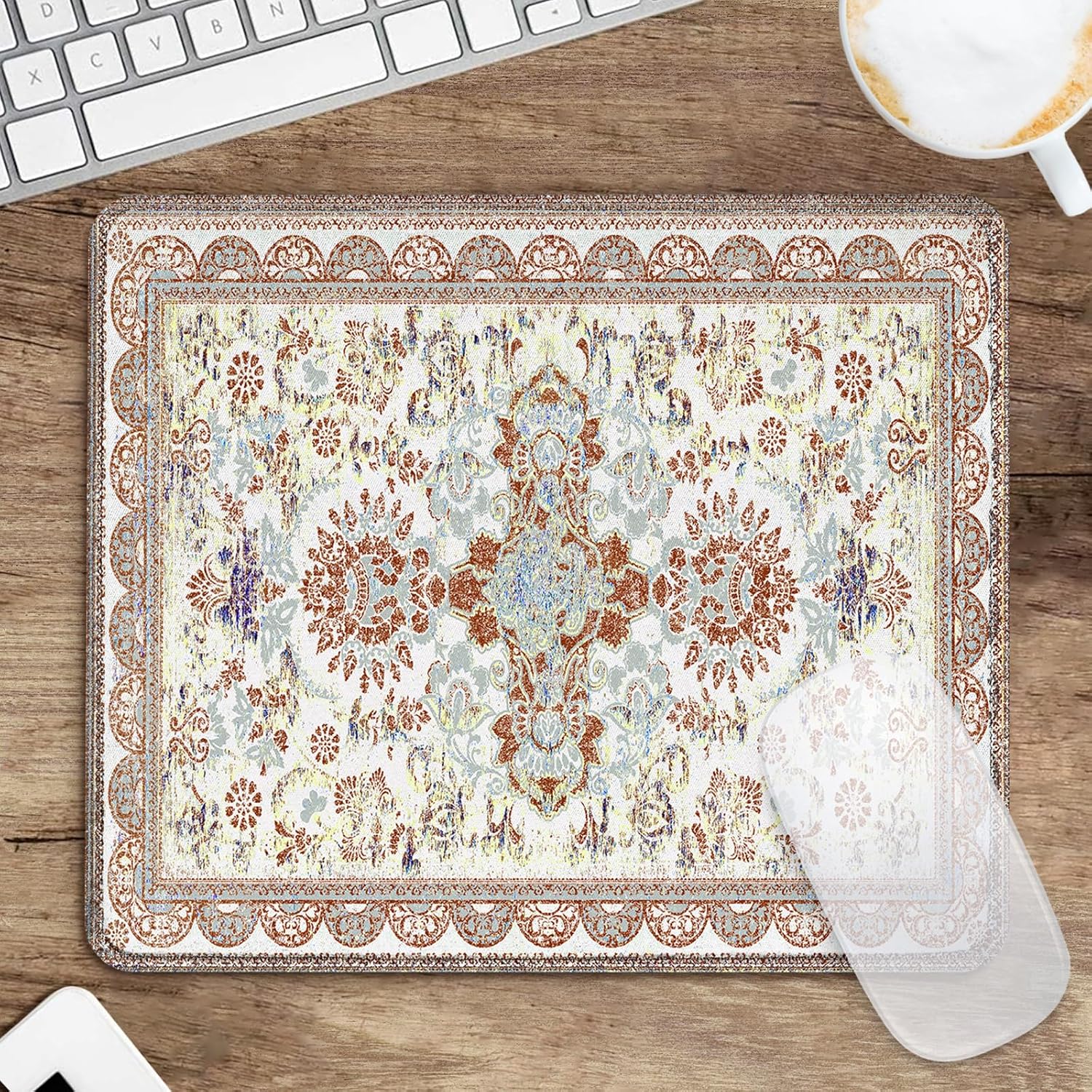 Seorsok Square Aesthetic Bohemian Vintage Mouse Pad,Office Home