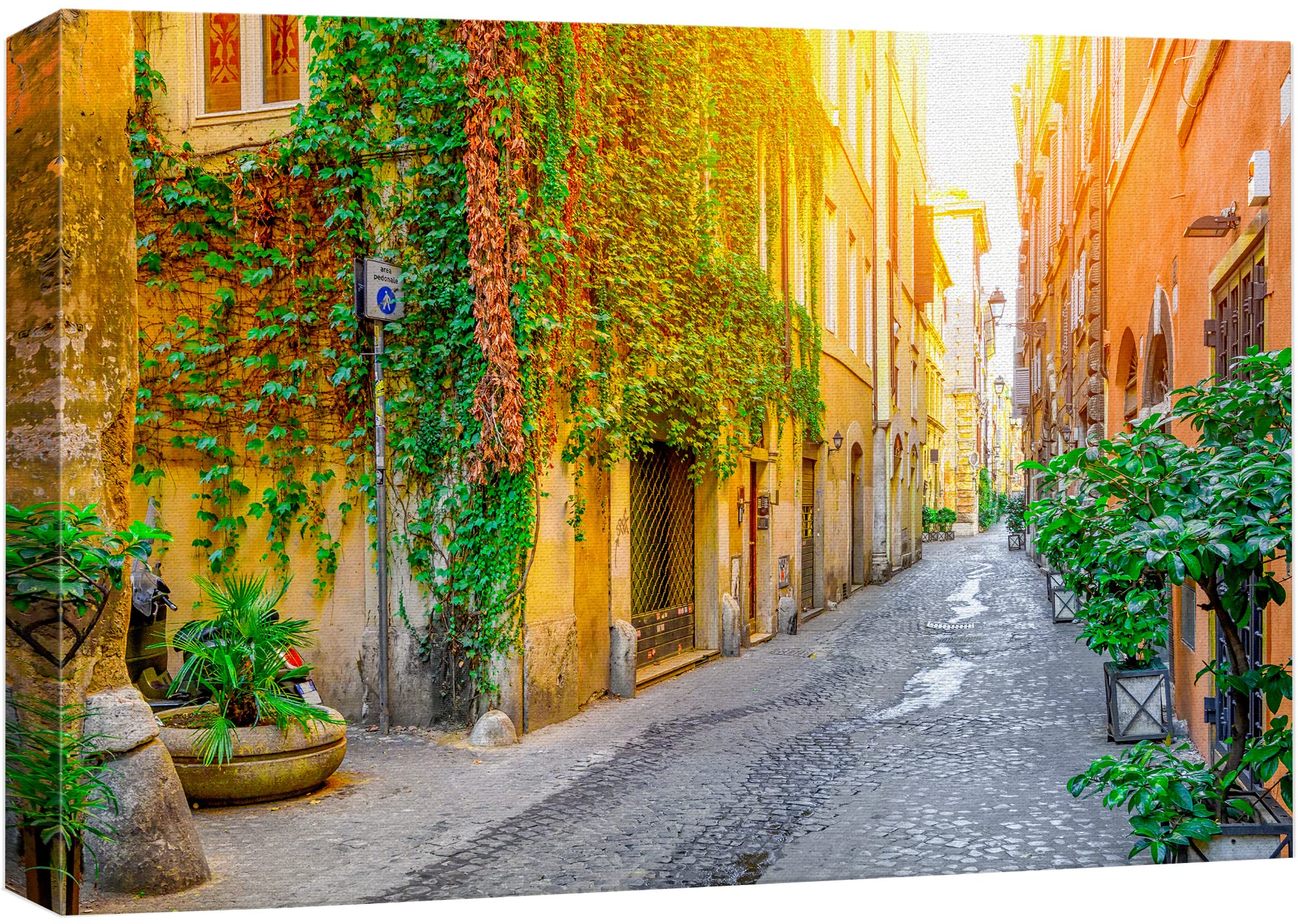 wall26 Canvas Print Wall Art Floral Botanical Garden Italian Village Nature Wilderness Photography Realism Rustic Scenic Landscape Earth Panorama Colorful for Living Room, Bedroom, Office - 24"x36"