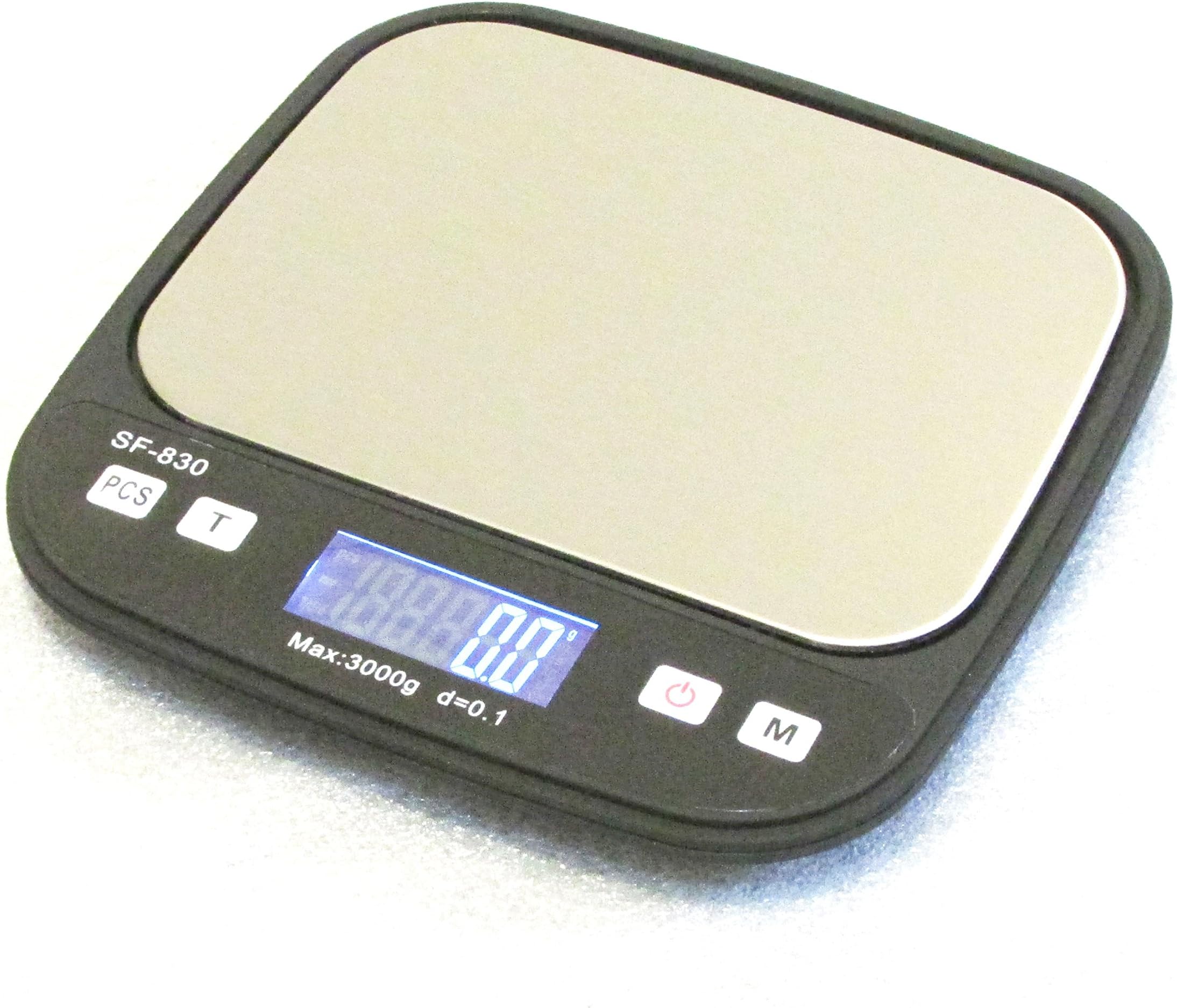 SlimWise 3kgx0.1g Digital Portable Scale with Back-lit LCD, Postal, Diet/Cooking, Jewelry