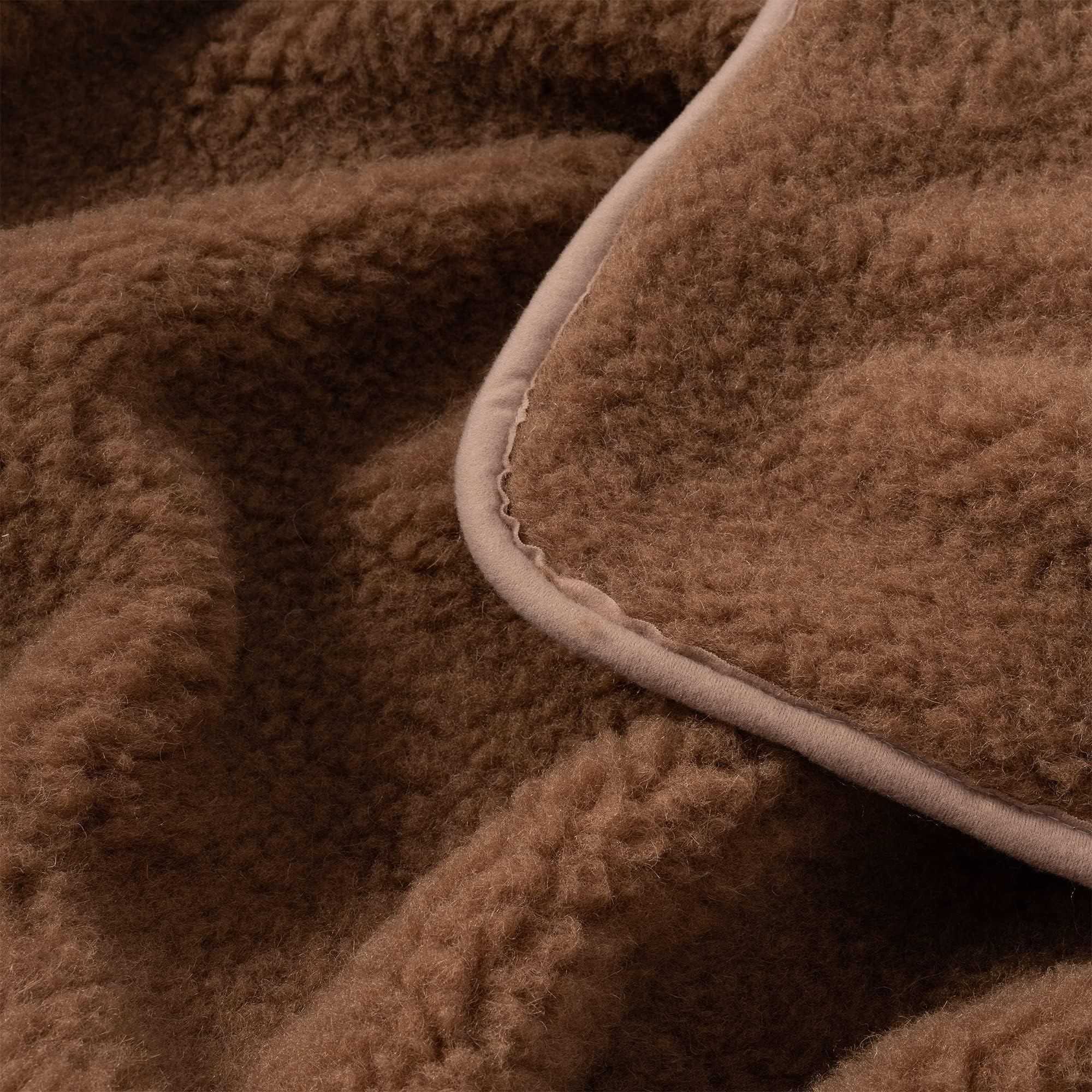 Merino Wolldecke Schurwolle 160x200 cm 100% Merino Schafwolle 500g/m2 Atmungsaktiv