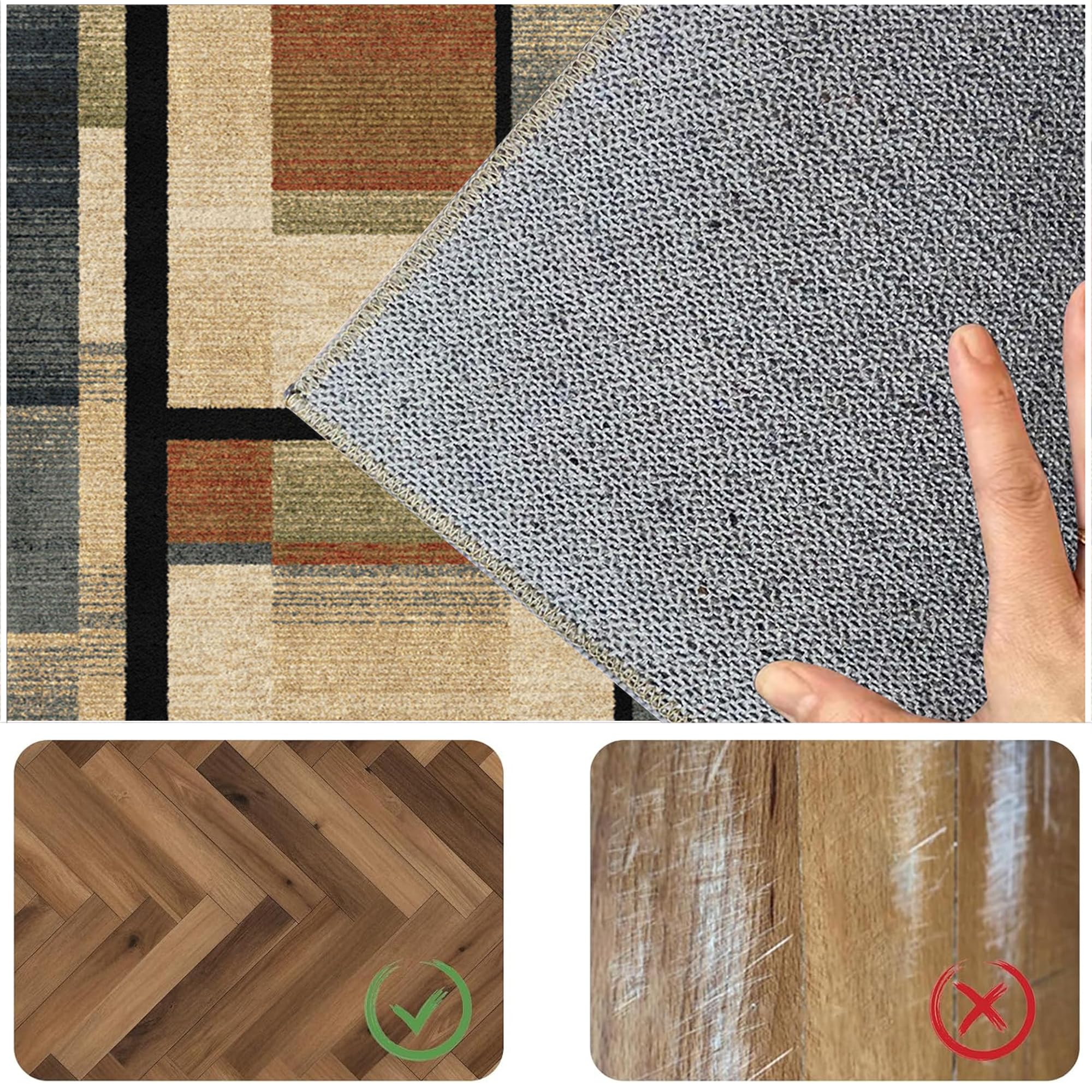 Protection de Sol pour Chaise de Bureau, Tapis de Sol Bureau Antidérapant Tapis Protection Sol Chaise Bureau Gaming Protège Parquet Chaise roulettes pour Sols Durs, Tapis Fauteuil Bureau 100 x 120 cm