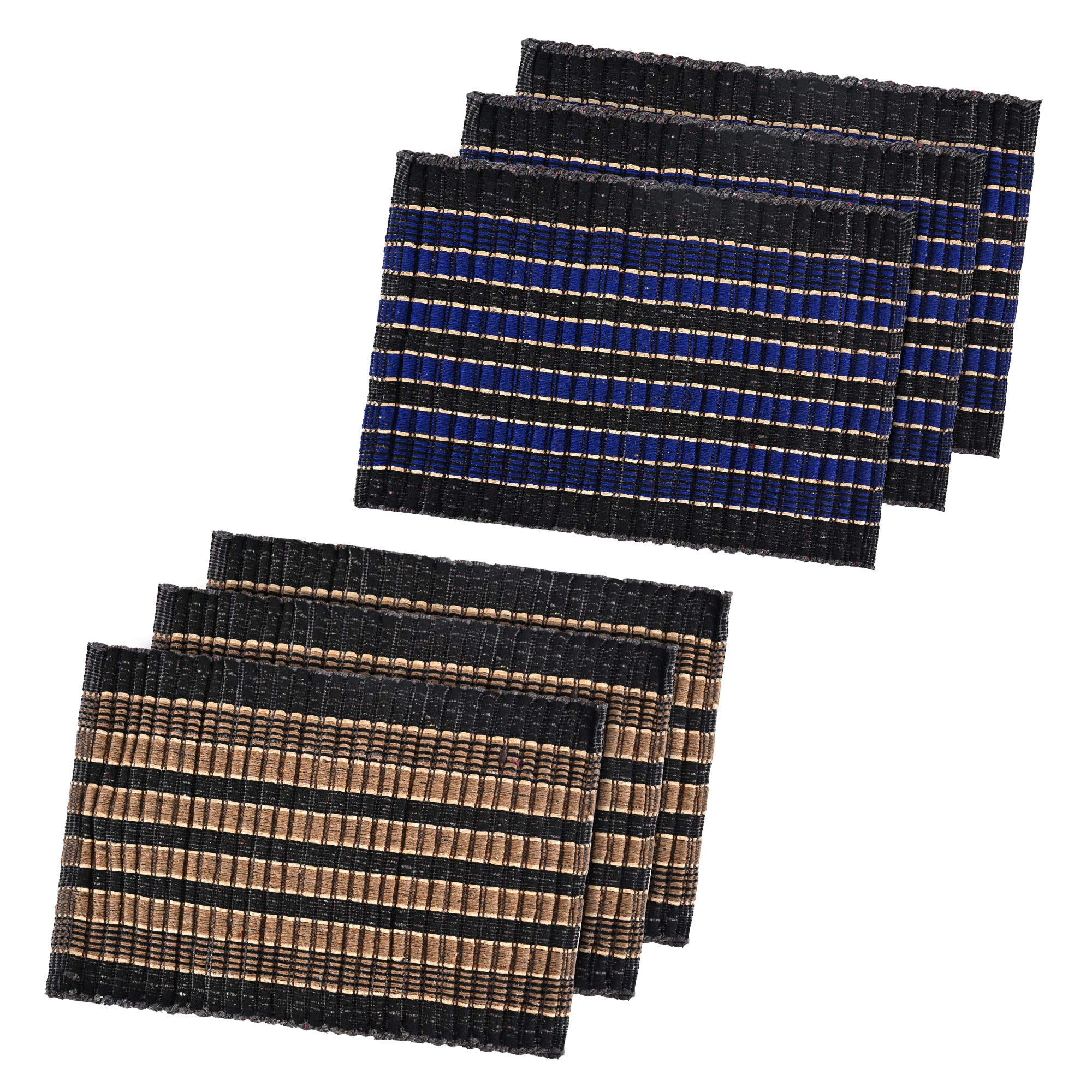 6 Pack Cotton Door Mats - Durable & Water Resistant -1