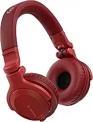 Pioneer DJ HDJ-CUE1BT Fone de ouvido Bluetooth para DJ – Vermelho
