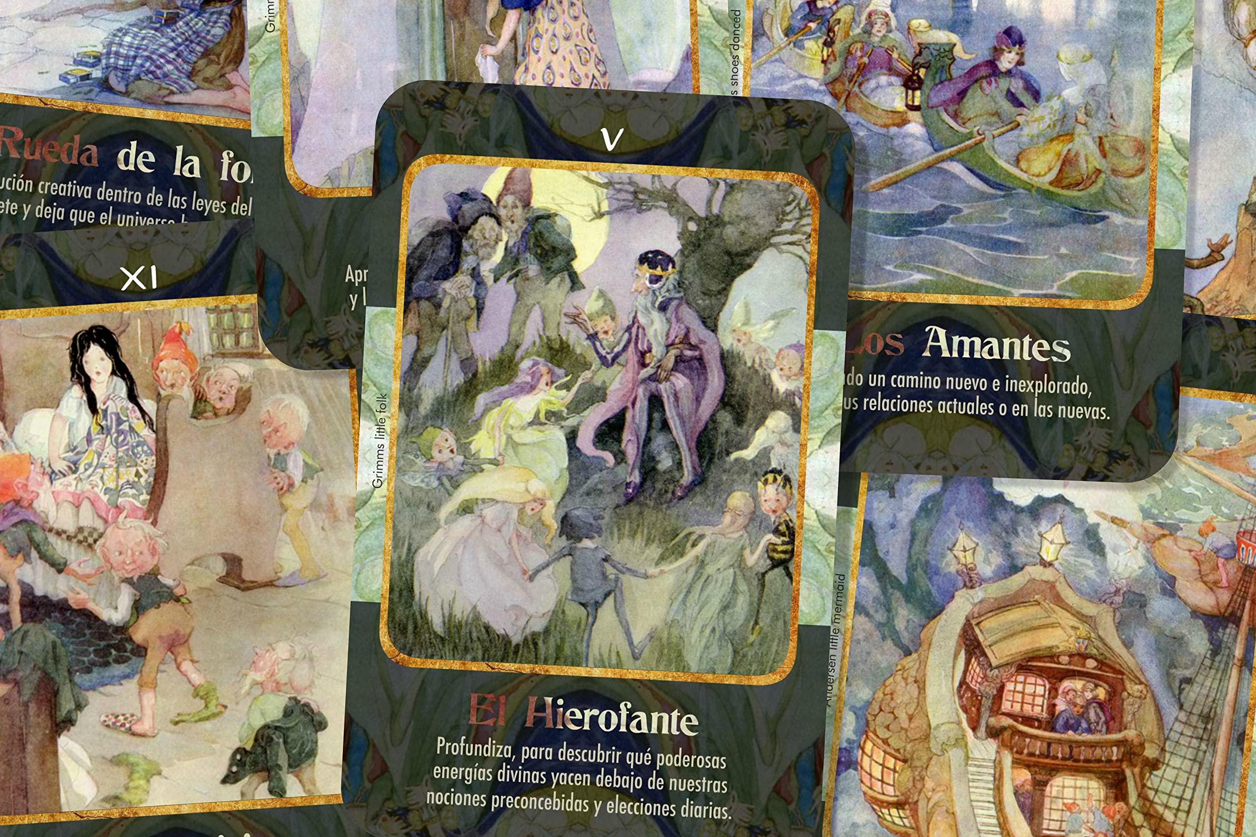 Tarot De Anne Anderson – Arcanos Mayores, 22 Cartas Con Ilustraciones Art Nouveau, En Español | Baraja Decorativa Y De Consulta