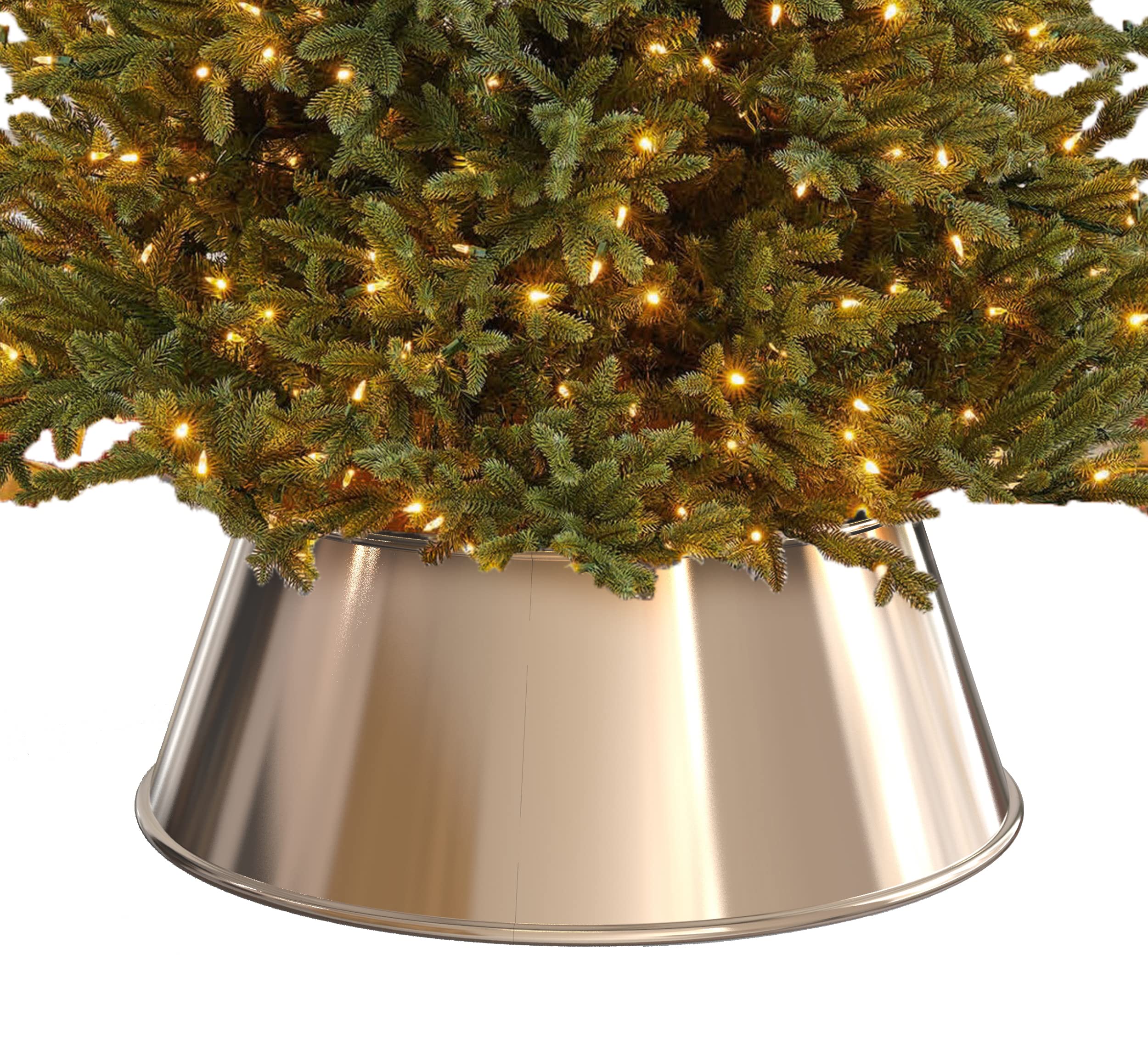 Buy Golden Metal Christmas Tree Collar, Corsica Designs Tree Base Cover