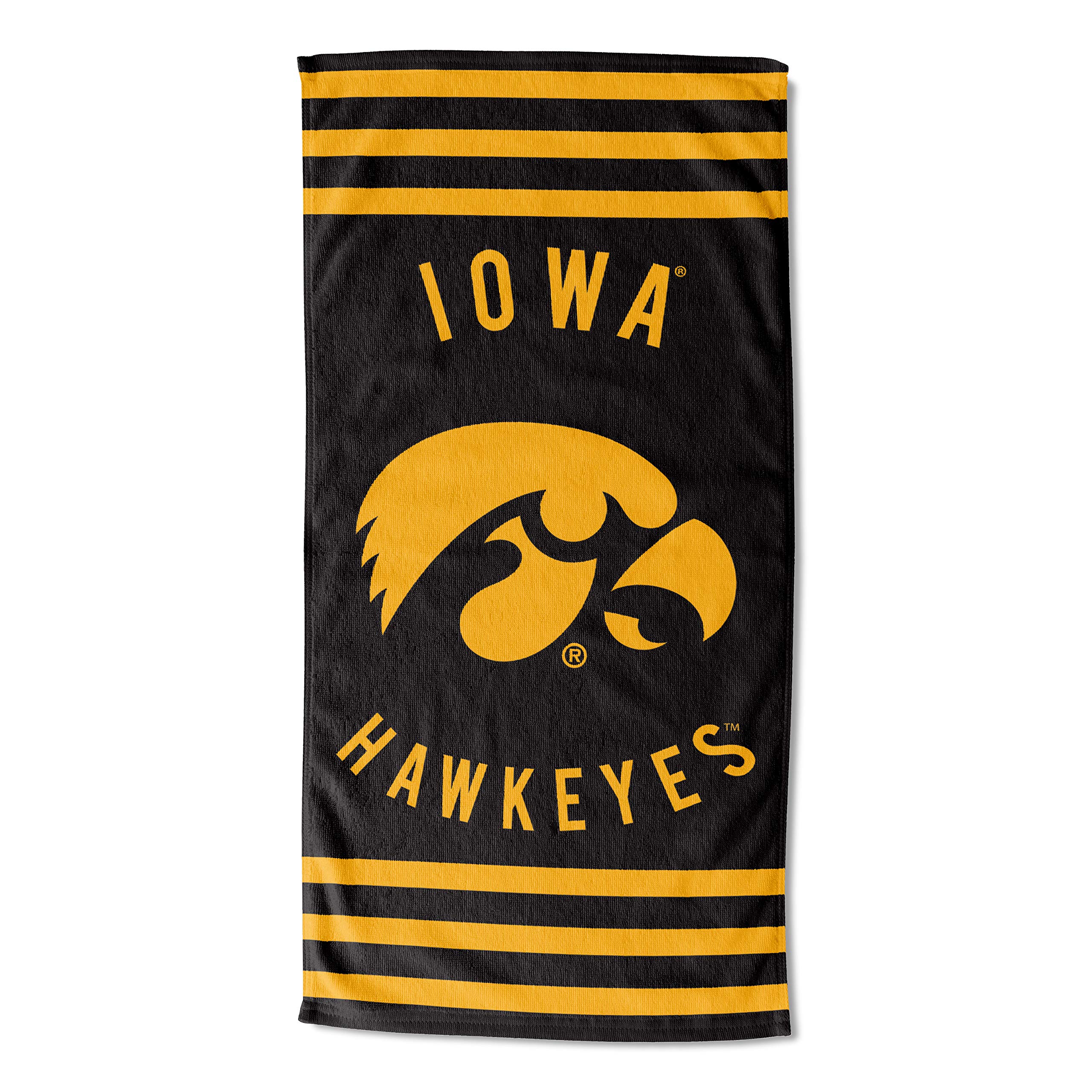 Northwest NCAA Iowa Hawkeyes Unisex-Adult Beach Towel, 30" x 60", Stripes