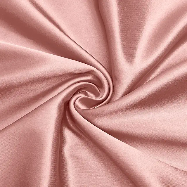 VACVELT Tessuto in Raso Oro Rosa, 1,8 m x 152 cm, Morbido e Lucido