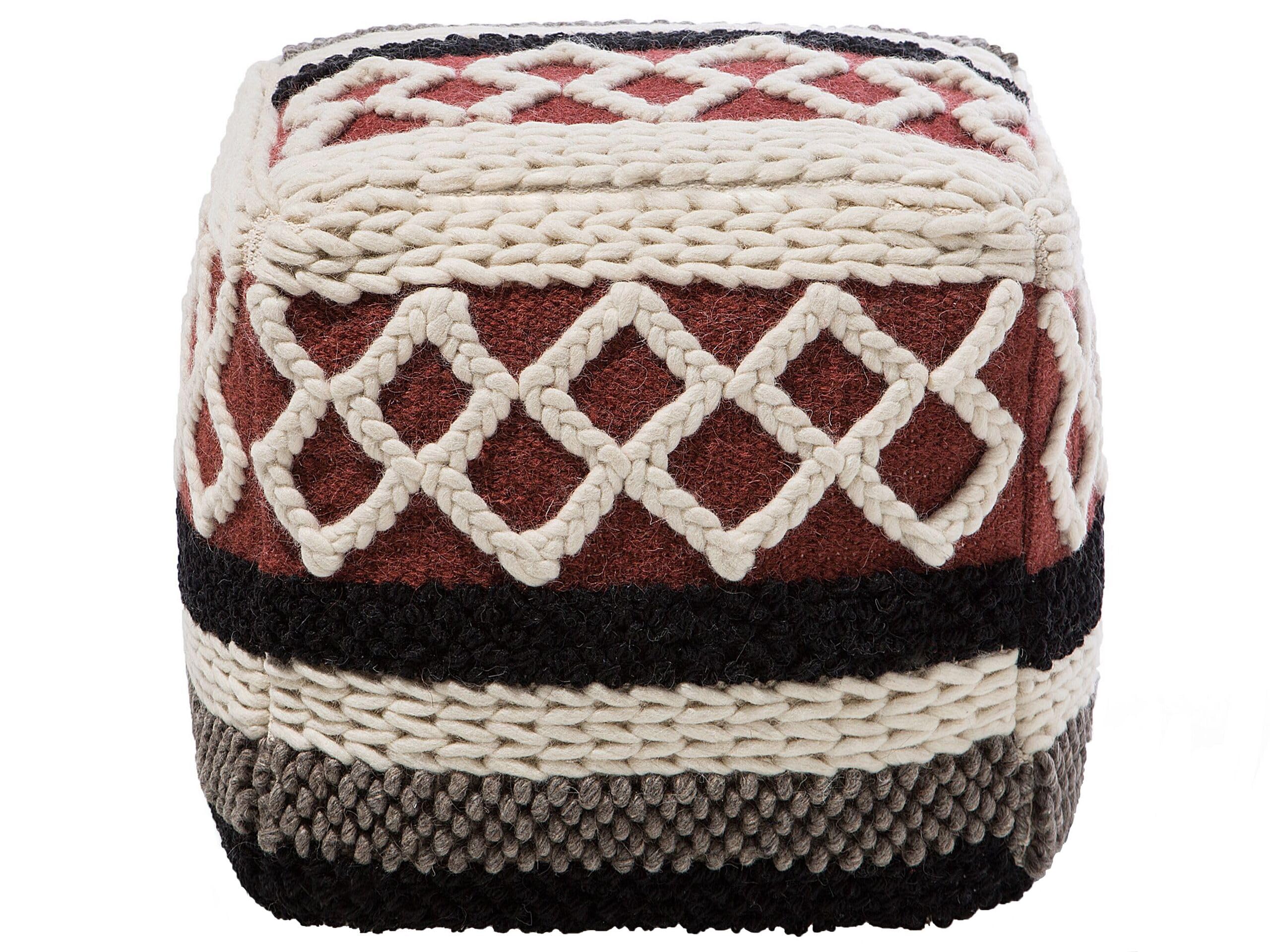 Beliani Pouf in tessuto multicolore 42 x 48 cm